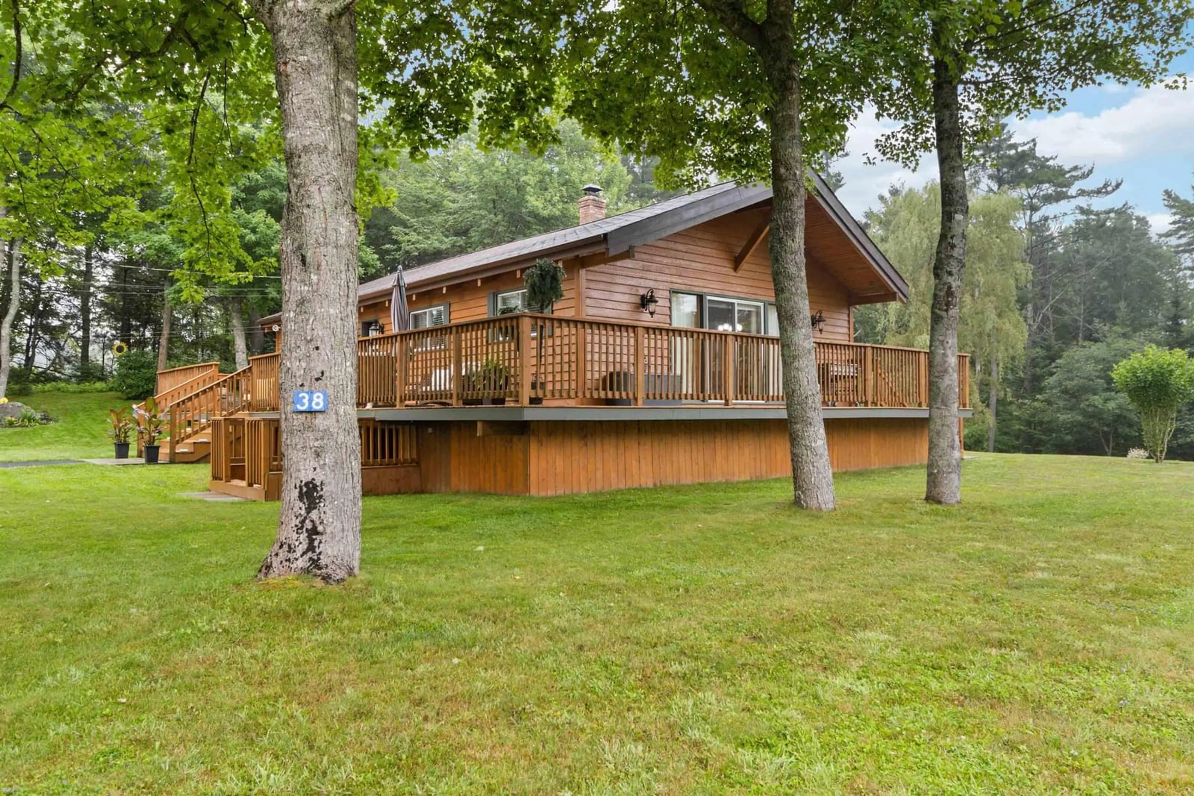 Patio, forest/trees view for 38 School St, Sandy Point Nova Scotia B0T 1W0