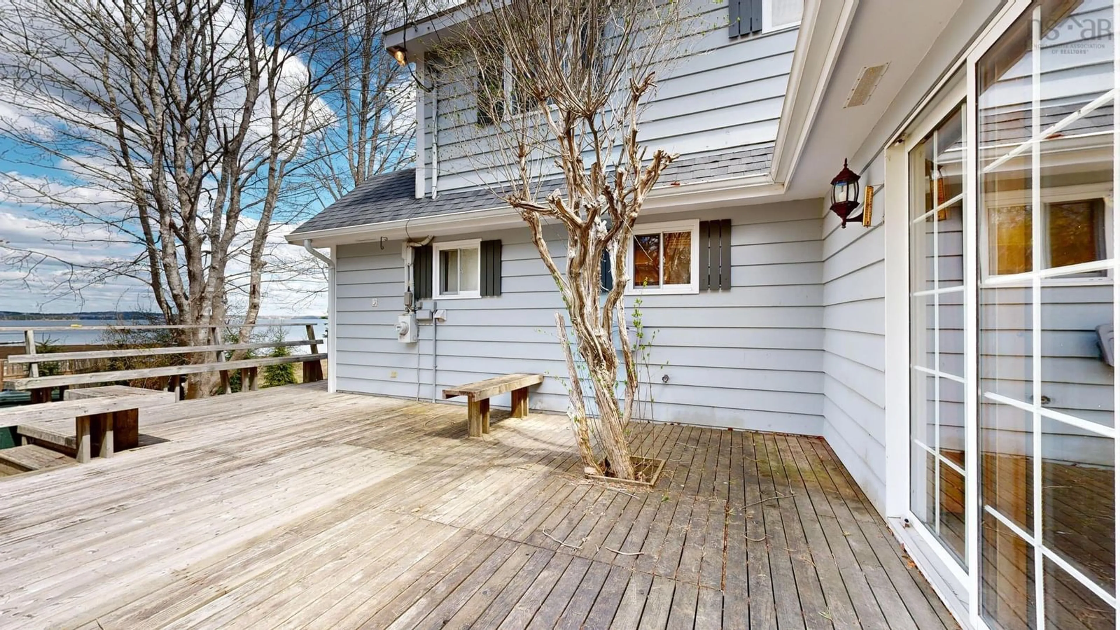 Patio, water/lake/river/ocean view for 45 Little Vaughan Lake Road, Western Shore Nova Scotia B0J 3M0