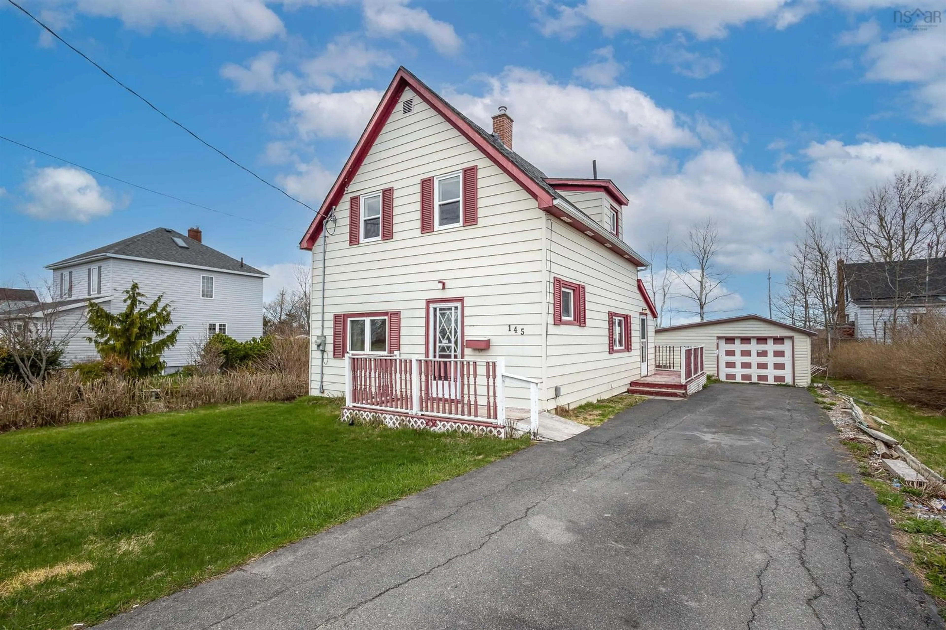 A pic from outside/outdoor area/front of a property/back of a property/a pic from drone, street for Vulcan Ave #145, Sydney Nova Scotia B1P 5W3