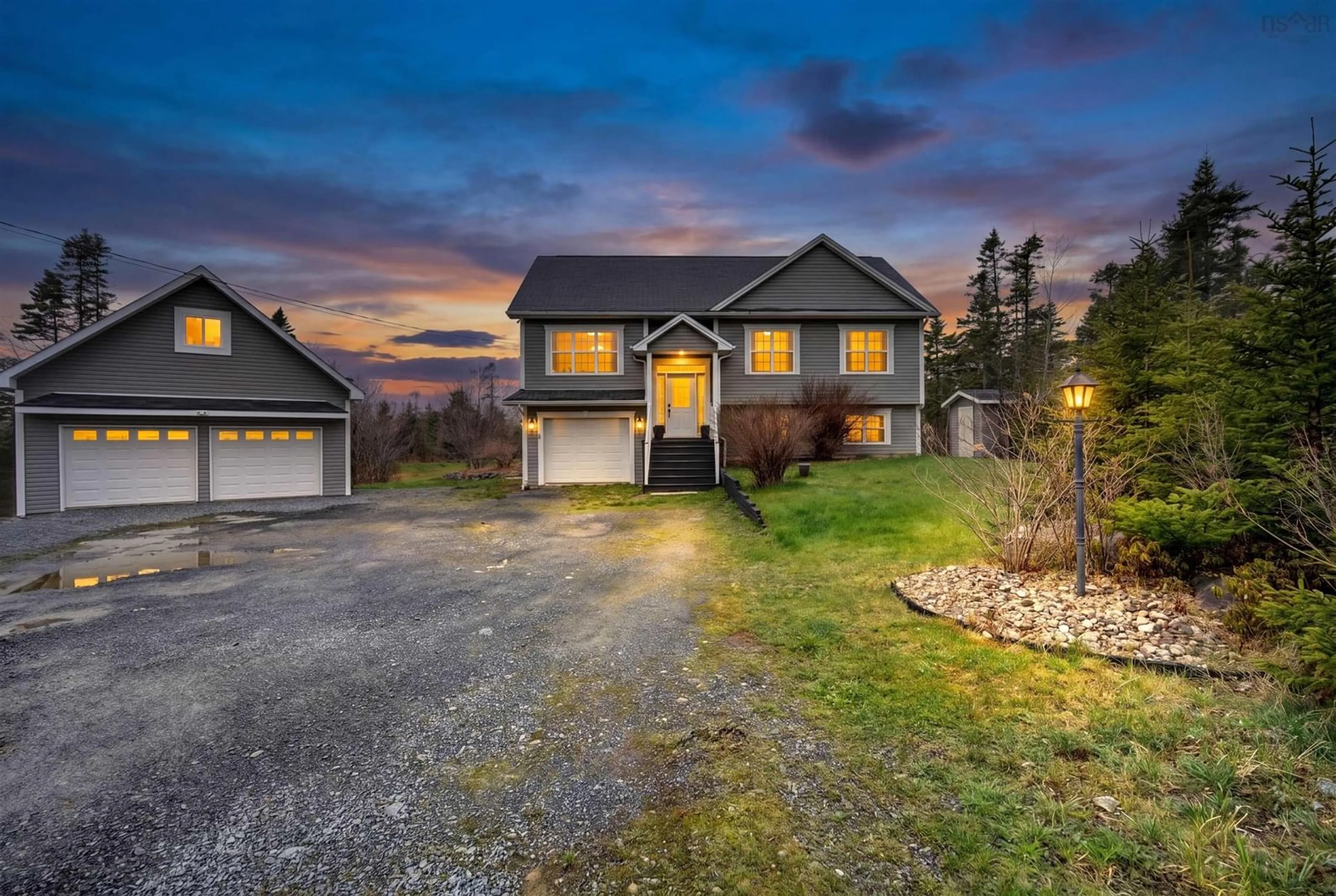 A pic from outside/outdoor area/front of a property/back of a property/a pic from drone, unknown for 40 Pivot Lane, Hatchet Lake Nova Scotia B3T 2C8