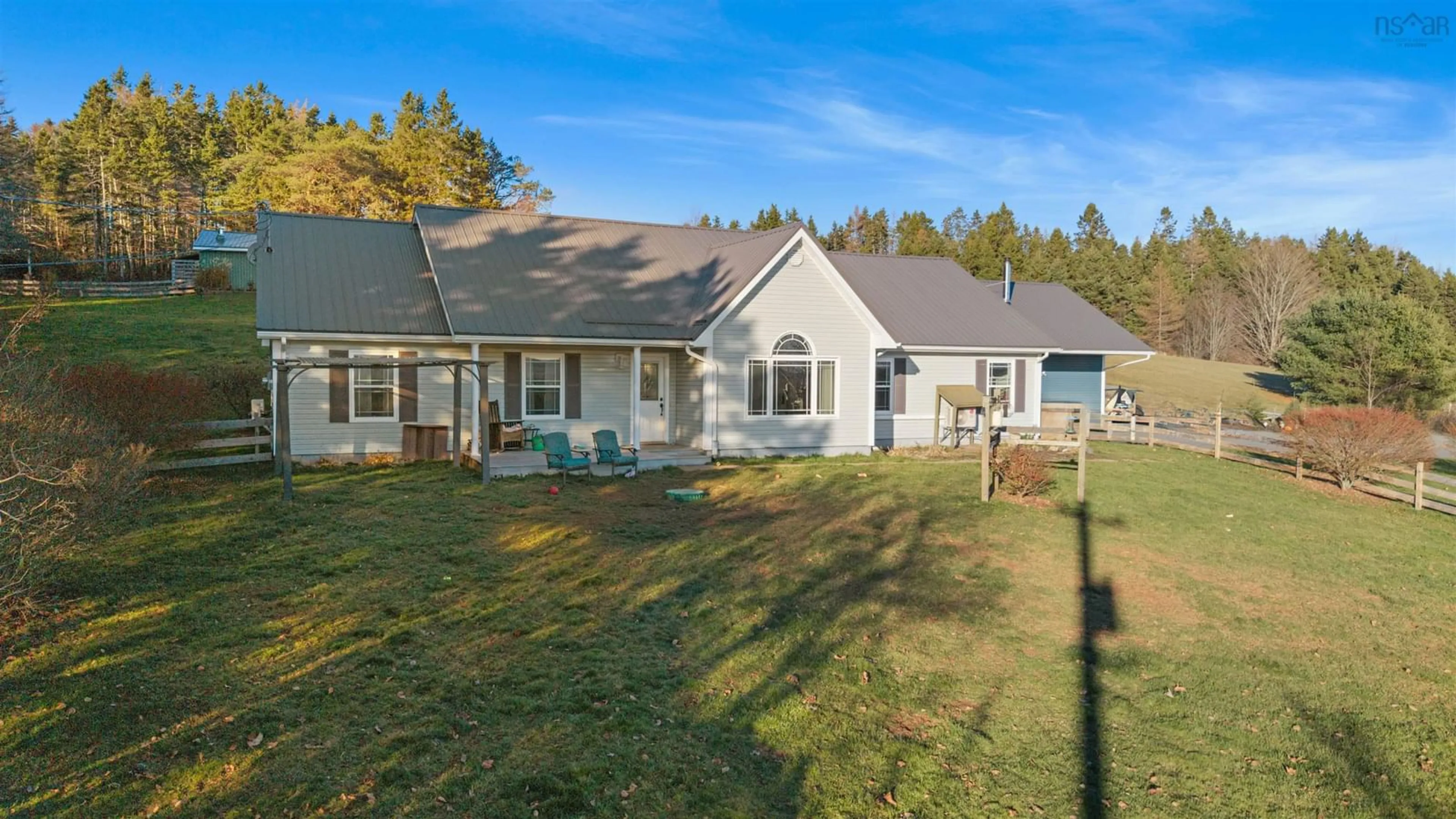 A pic from outside/outdoor area/front of a property/back of a property/a pic from drone, water/lake/river/ocean view for 935 Brookside Rd, Upper Brookside Nova Scotia B6L 2B9