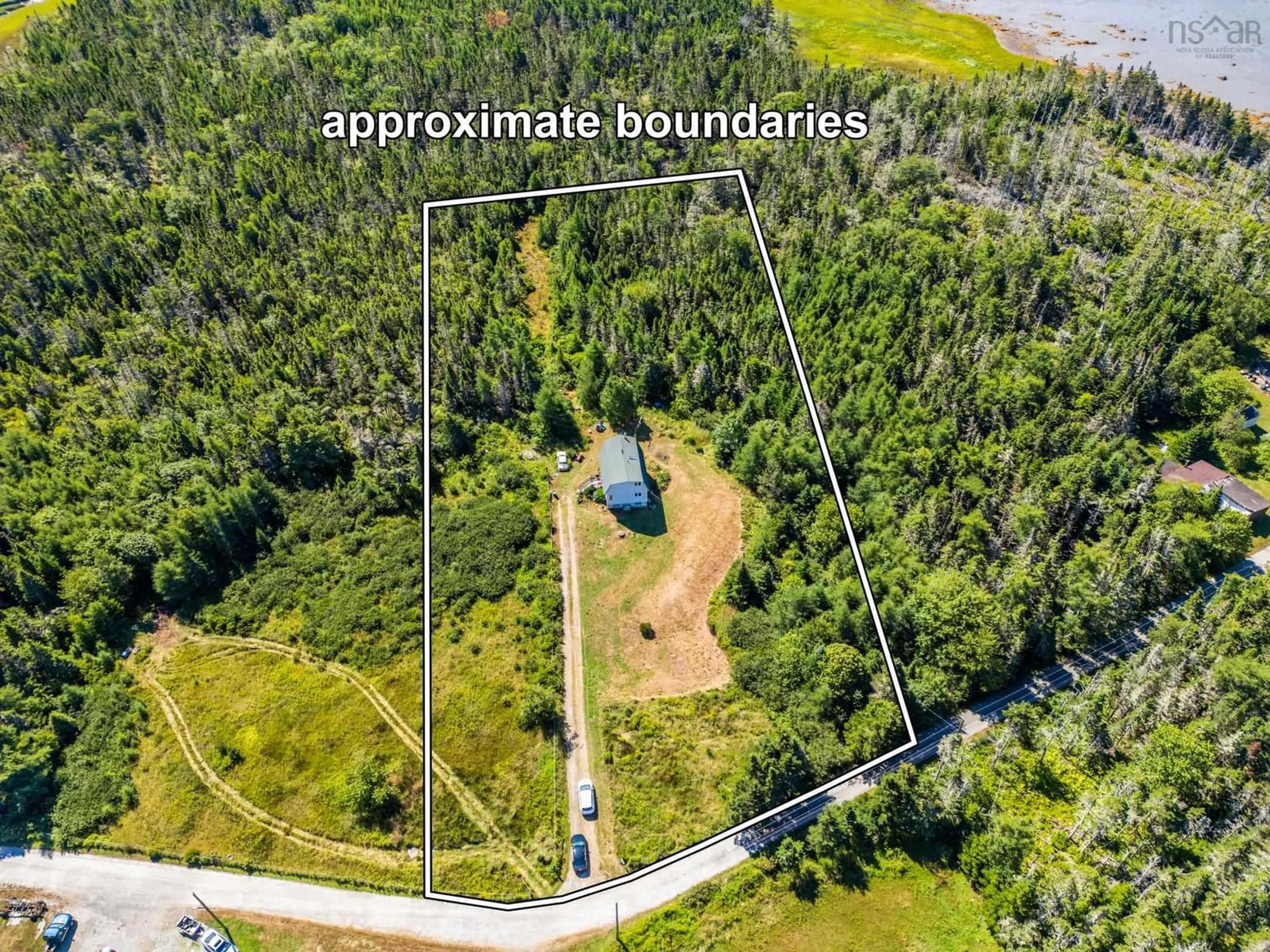 A pic from outside/outdoor area/front of a property/back of a property/a pic from drone, unknown for 47 Golden Glow Lane, Little River Harbour Nova Scotia B0W 1B0