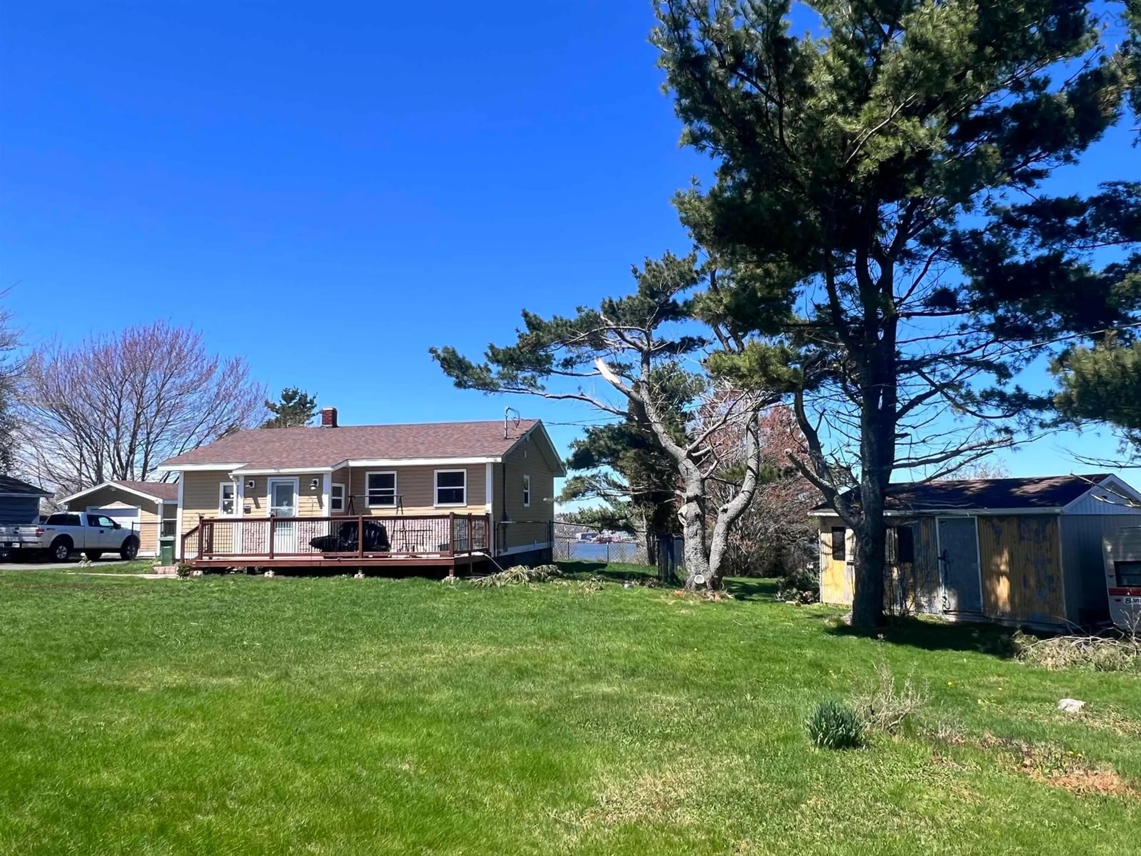 A pic from outside/outdoor area/front of a property/back of a property/a pic from drone, water/lake/river/ocean view for 5923 Pictou Landing Rd, Pictou Landing Nova Scotia B0K 1X0