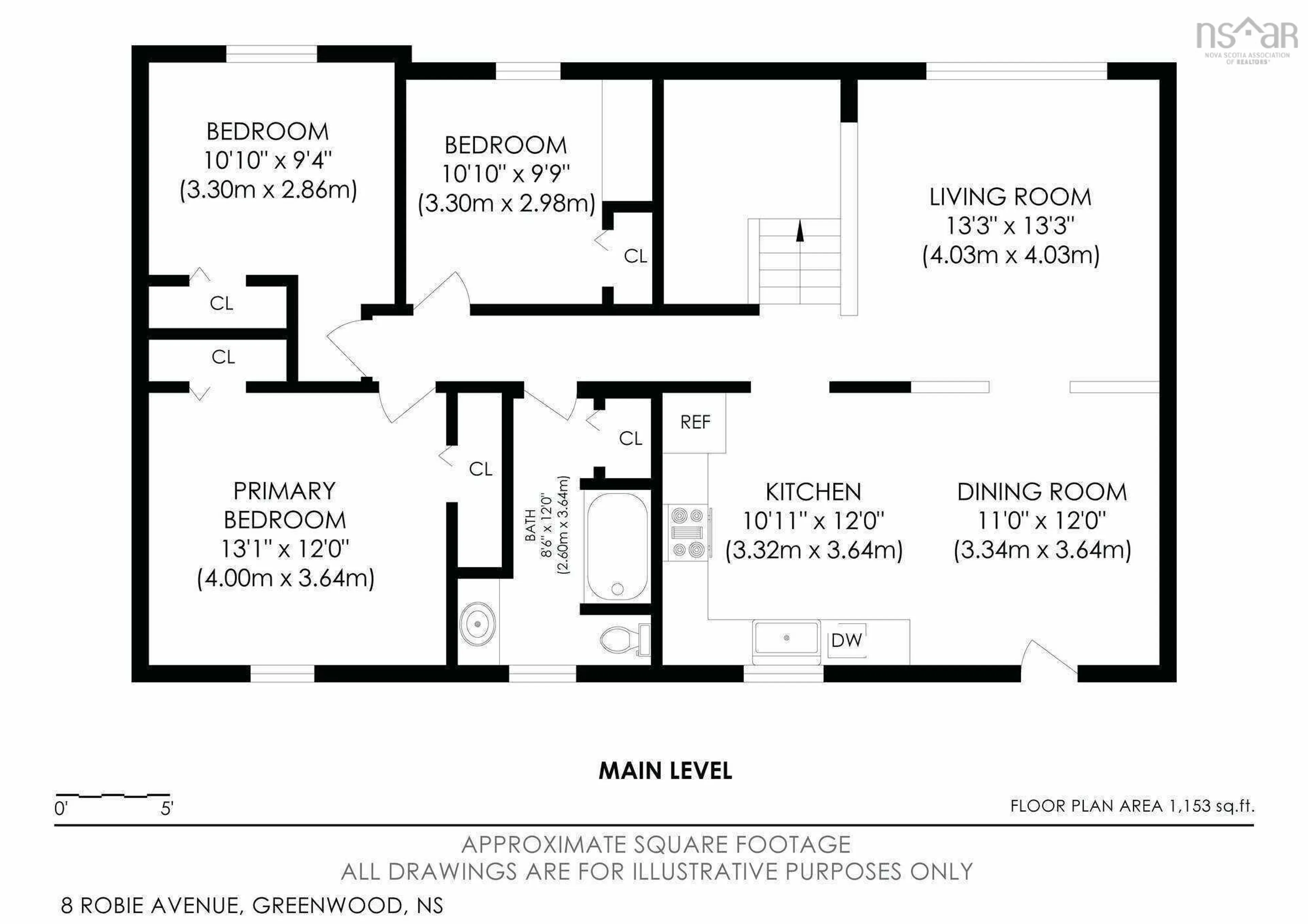 Floor plan for 8 Robie Ave, Greenwood Nova Scotia B0P 1R0