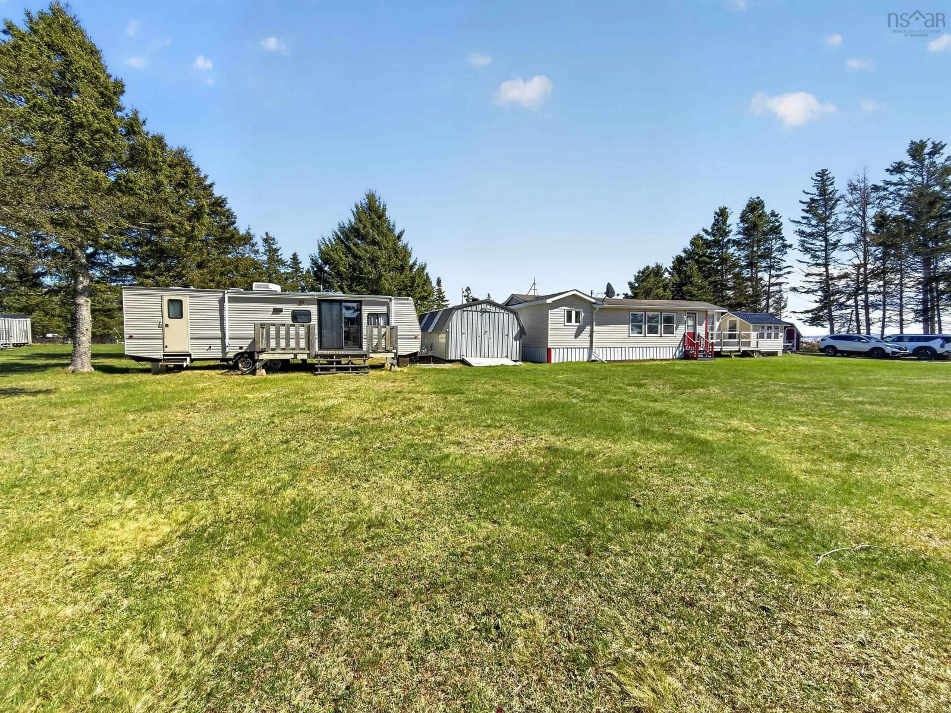 A pic from outside/outdoor area/front of a property/back of a property/a pic from drone, water/lake/river/ocean view for 46 Evergreen Crt, Five Houses Nova Scotia B0M 1B0