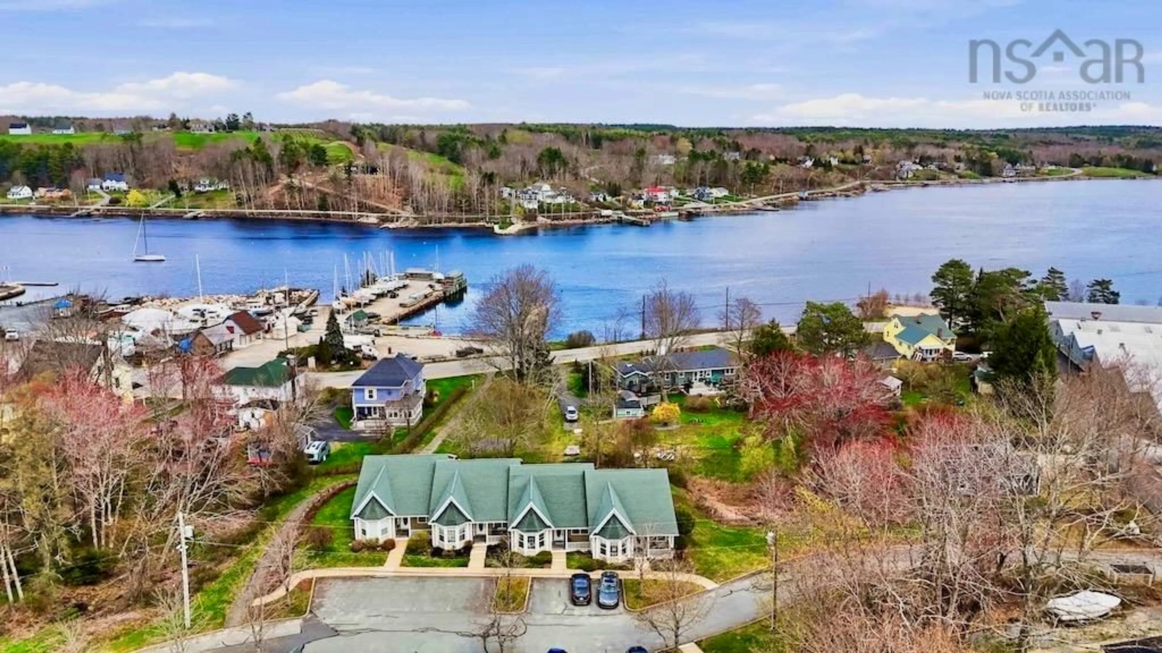 A pic from outside/outdoor area/front of a property/back of a property/a pic from drone, water/lake/river/ocean view for 36 Fauxburg Rd #10, Mahone Bay Nova Scotia B0J 2E0