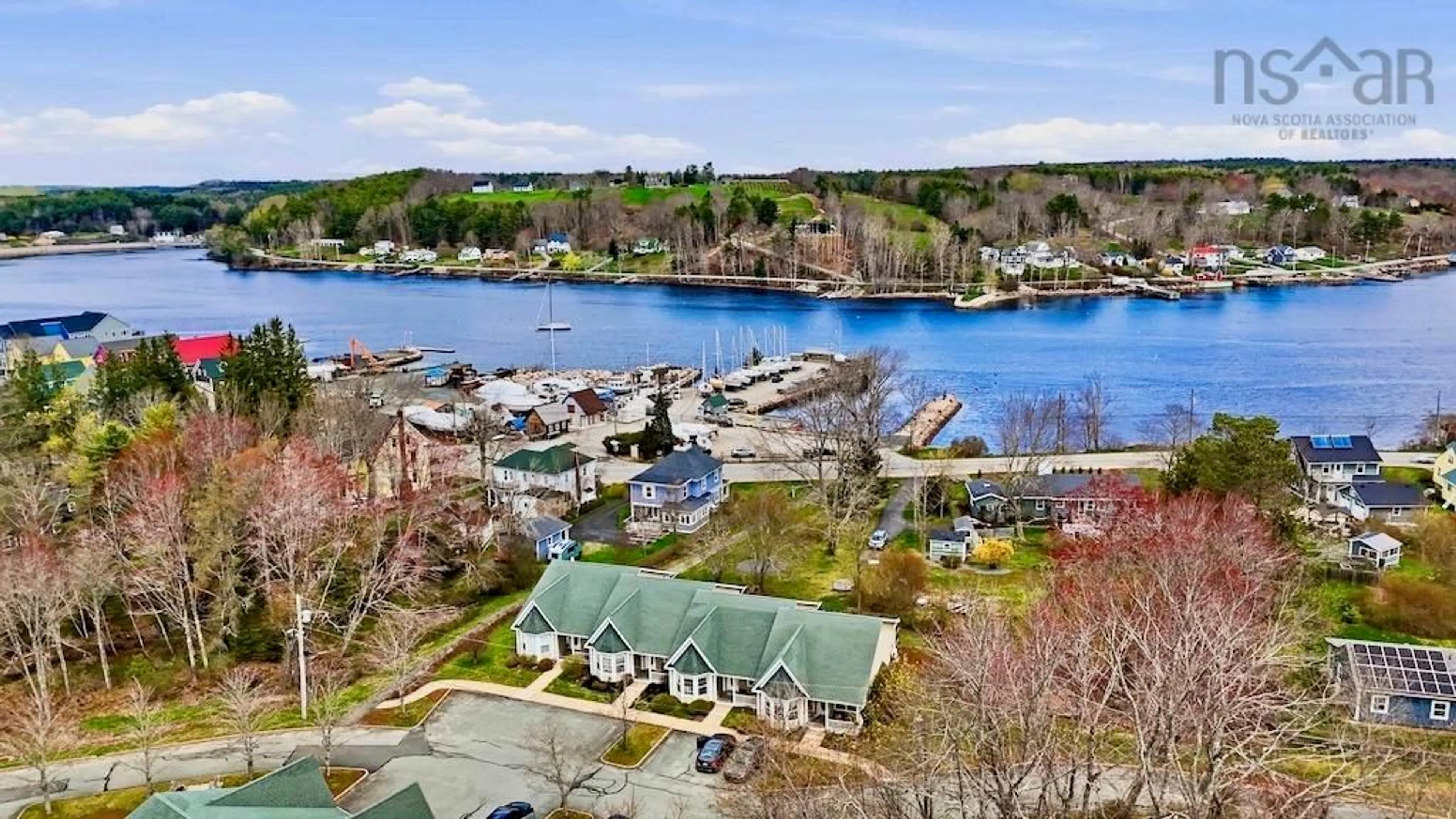 A pic from outside/outdoor area/front of a property/back of a property/a pic from drone, water/lake/river/ocean view for 36 Fauxburg Rd #10, Mahone Bay Nova Scotia B0J 2E0