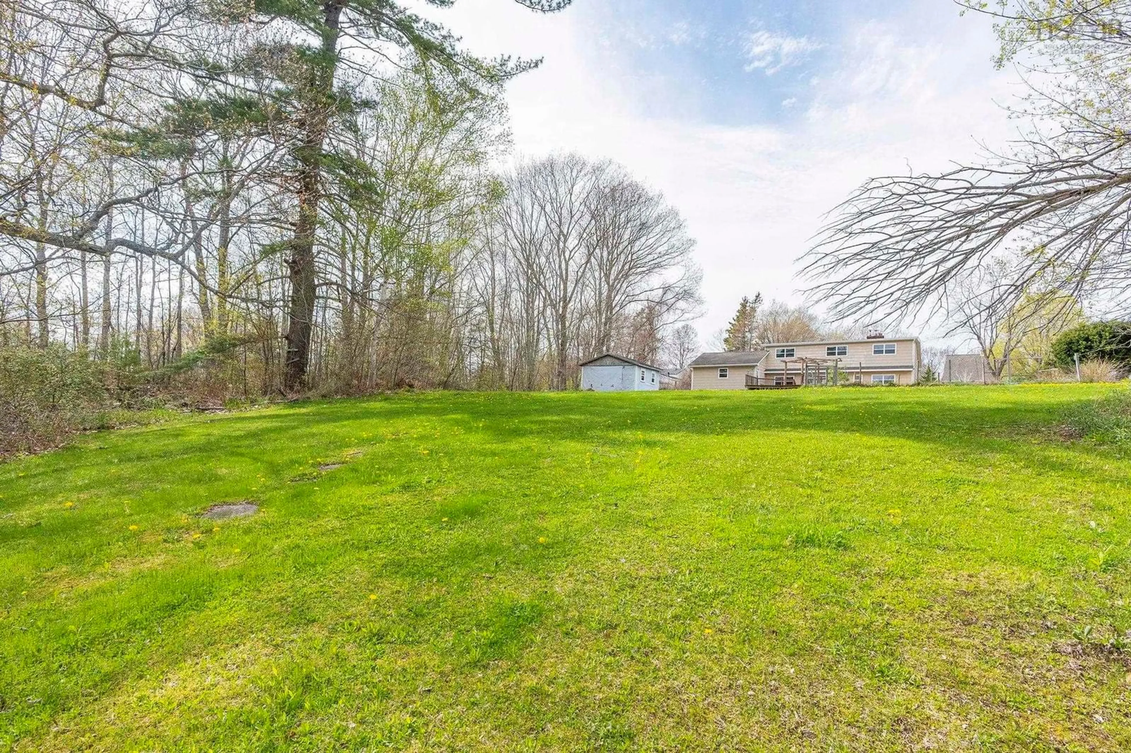 A pic from outside/outdoor area/front of a property/back of a property/a pic from drone, water/lake/river/ocean view for 12636 Highway 1, Brickton Nova Scotia B0S 1P0