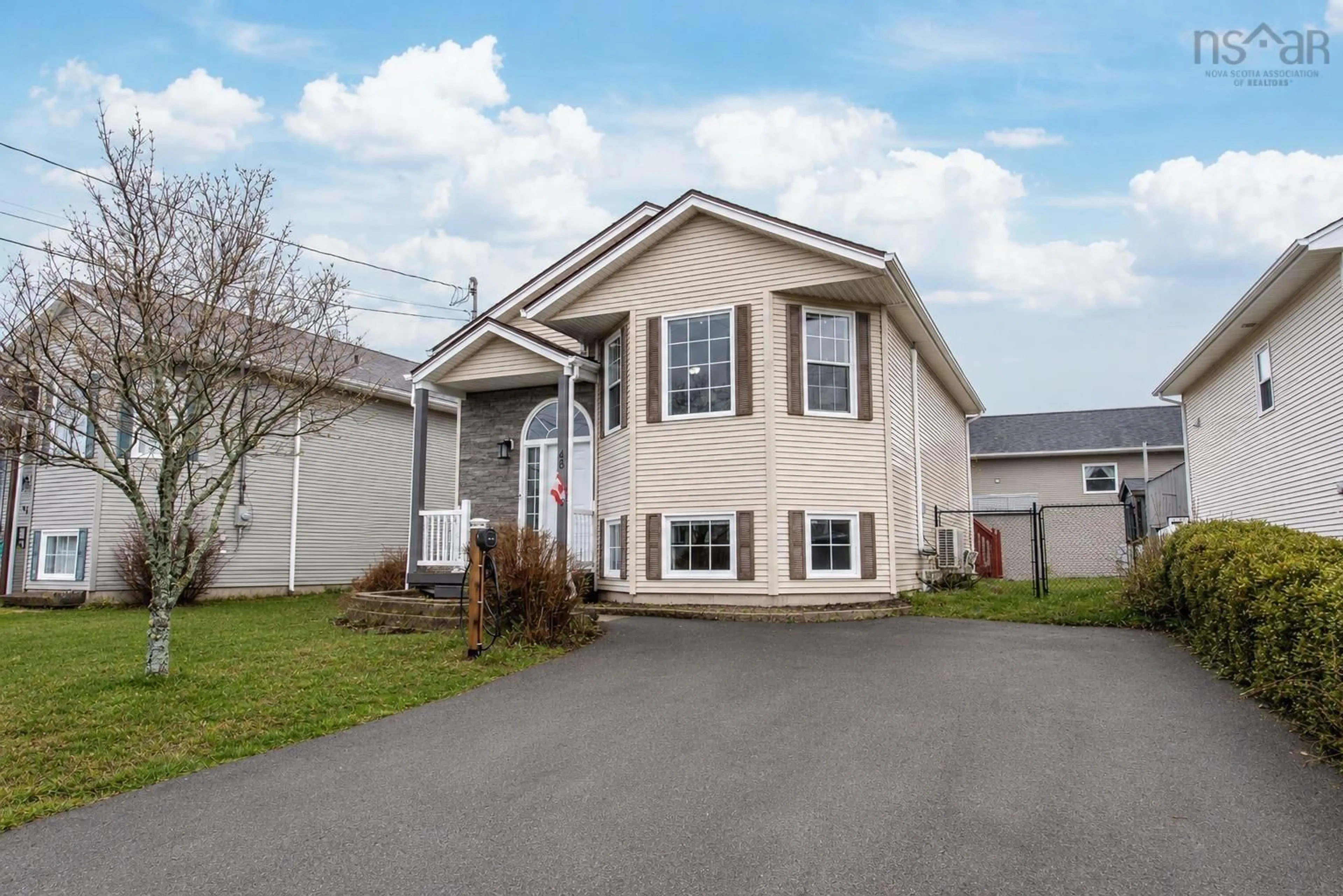 Home with vinyl exterior material, street for 48 Jeep Cres, Eastern Passage Nova Scotia B3G 1P3