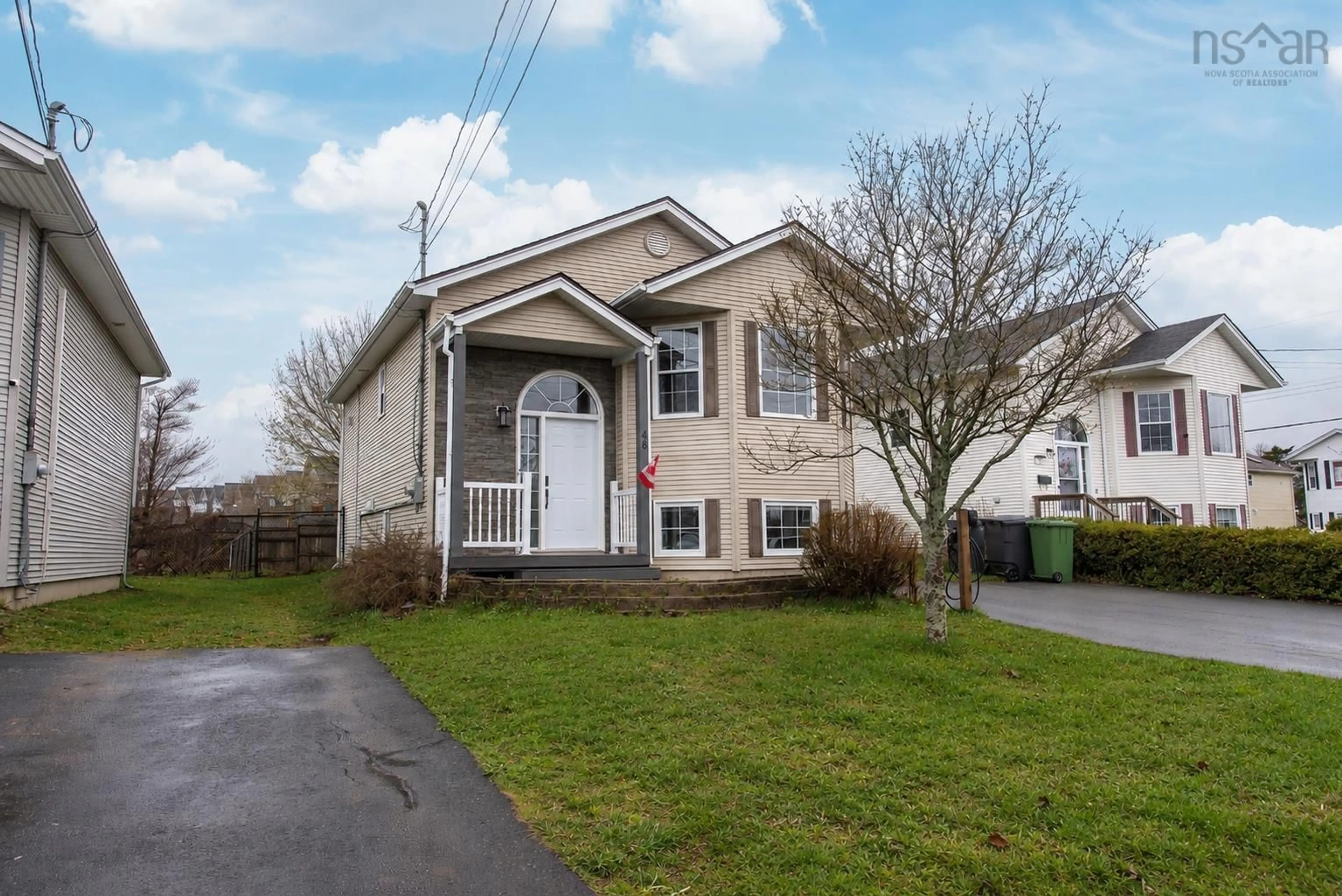 Home with vinyl exterior material, street for 48 Jeep Cres, Eastern Passage Nova Scotia B3G 1P3