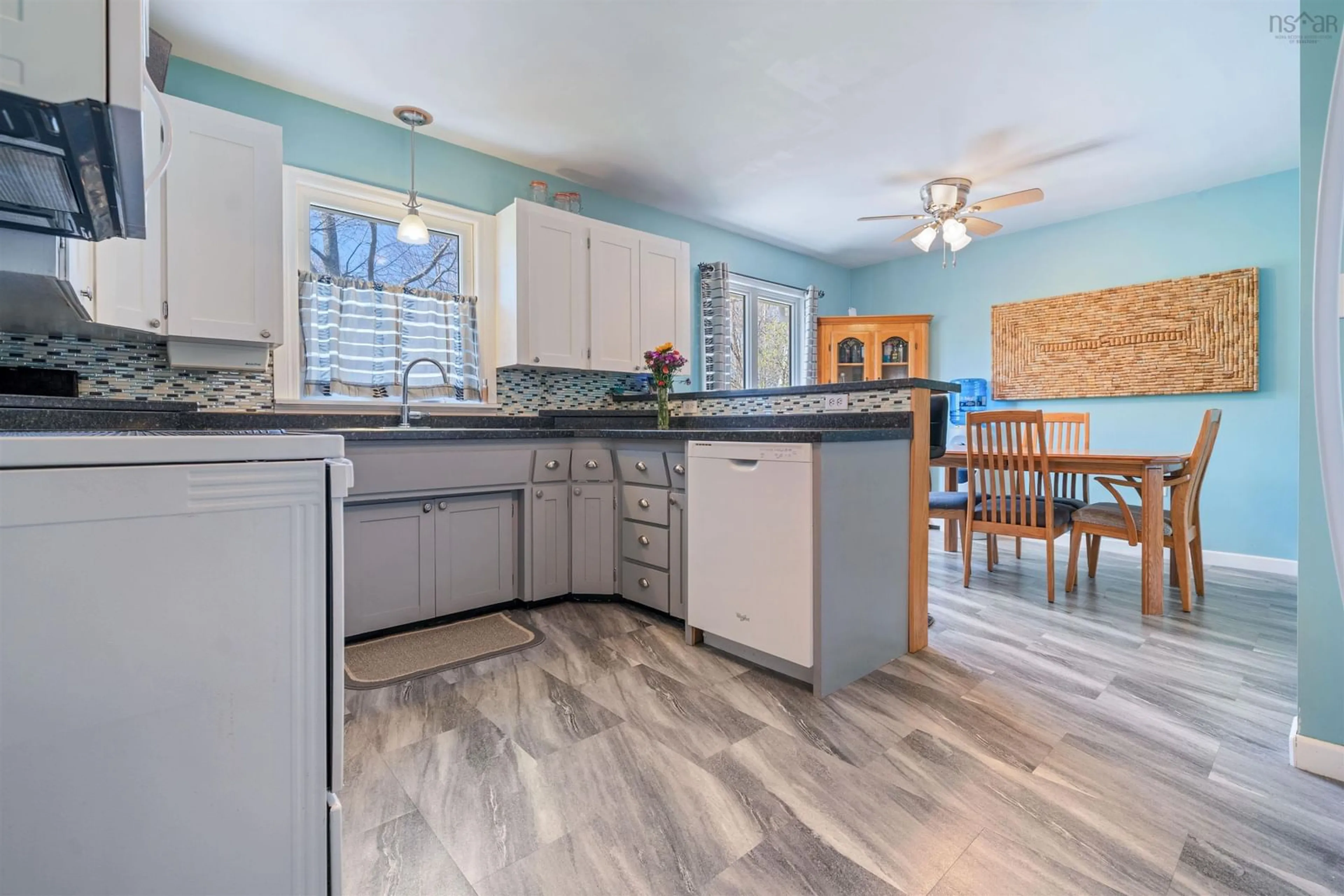 Open concept kitchen, ceramic/tile floor for 60 Harbour Dr, Pictou Nova Scotia B0K 1H0
