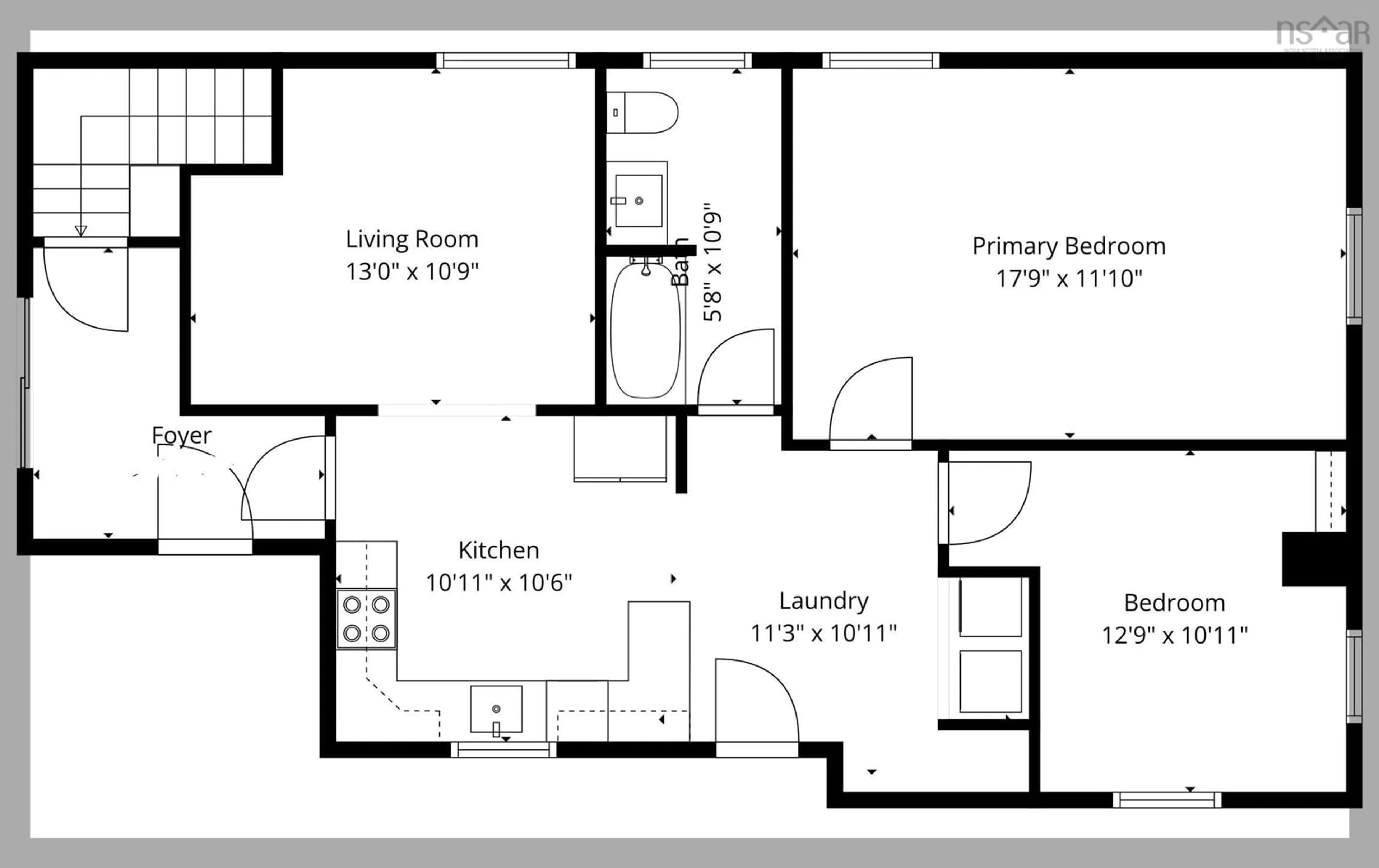 Floor plan for 9308 1 Hwy, Bridgetown East Nova Scotia B0S 1C0