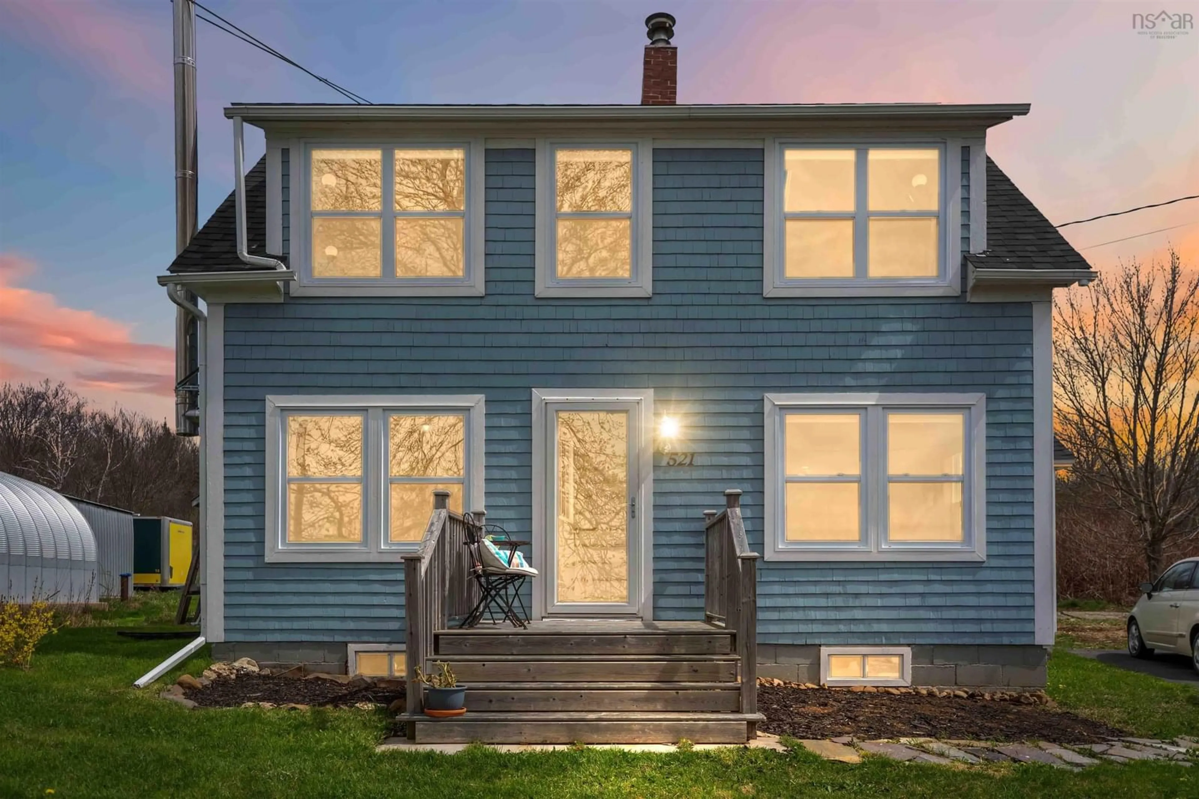 Home with vinyl exterior material, street for 521 Granville Rd, Victoria Beach Nova Scotia B0S 1K0