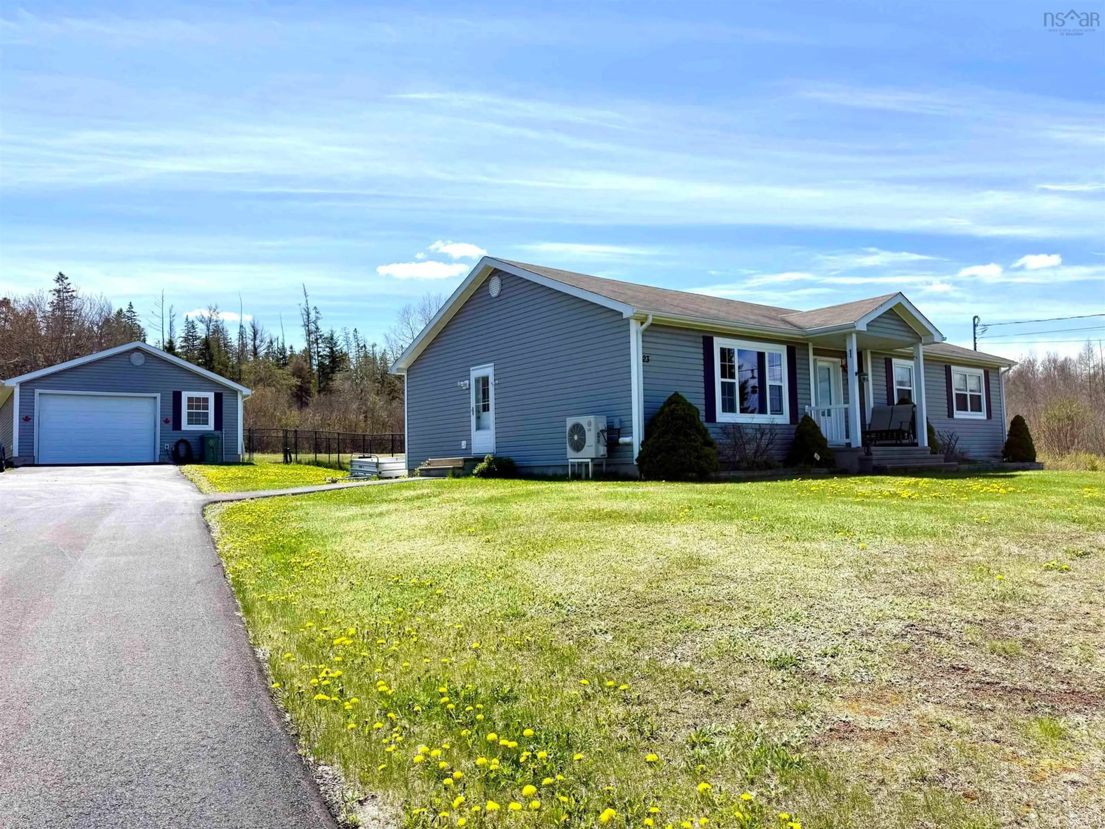 A pic from outside/outdoor area/front of a property/back of a property/a pic from drone, street for 23 Riverbend Dr, Brookdale Nova Scotia B4H 3Y1