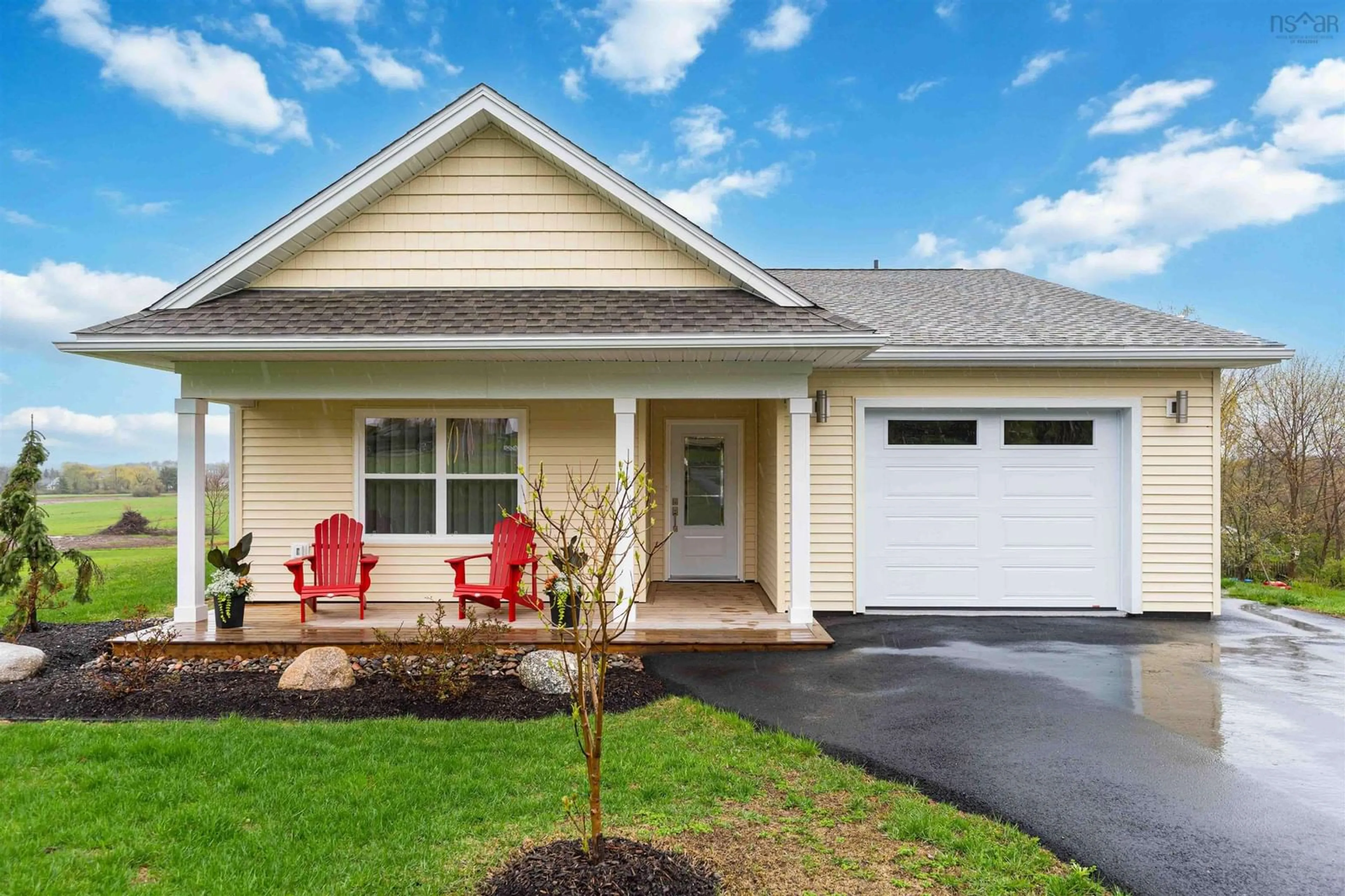 Home with vinyl exterior material, street for 105 Town Rd, Falmouth Nova Scotia B0P 1P0