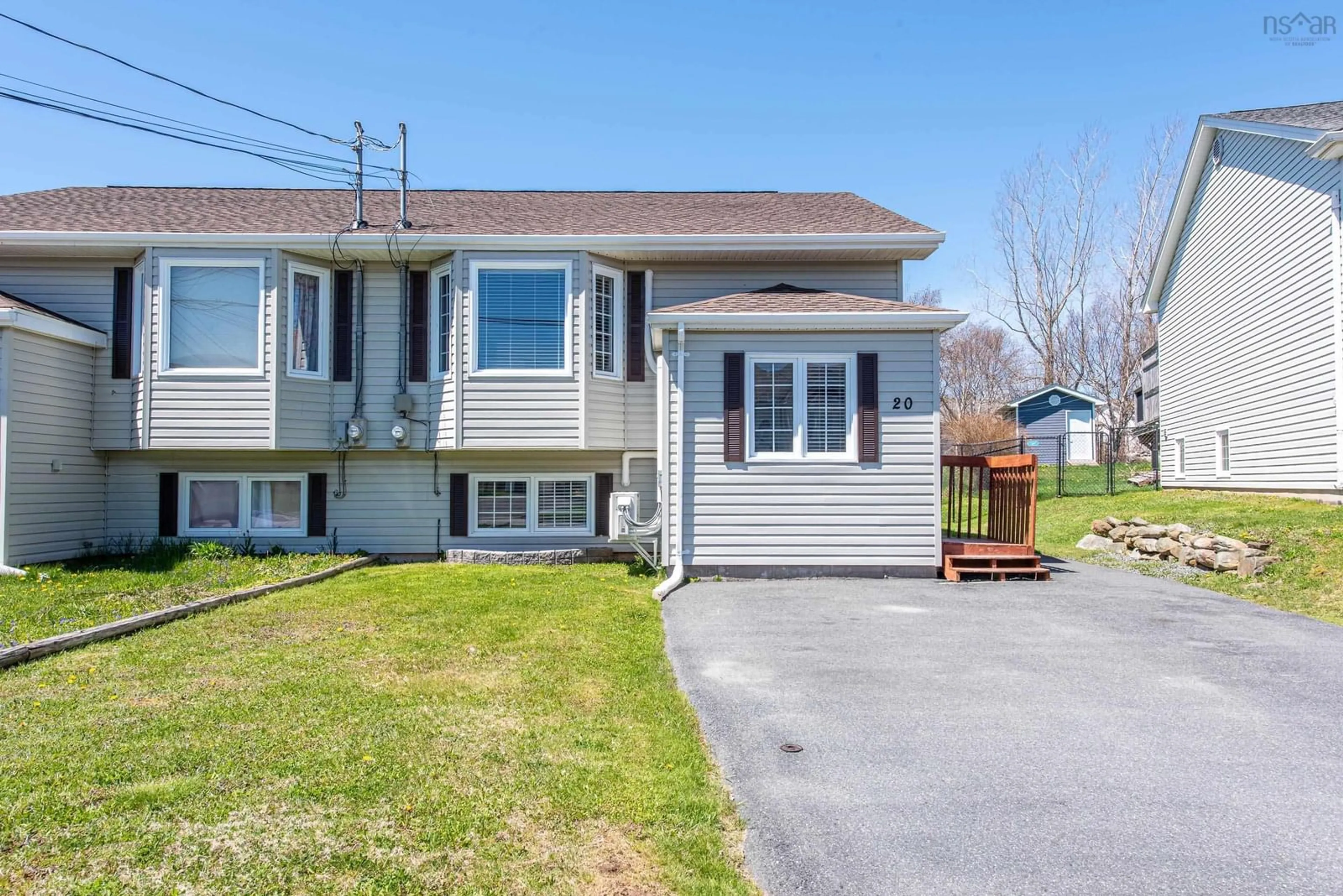 Home with vinyl exterior material, street for 20 Peter Crt, Eastern Passage Nova Scotia B3G 1S9