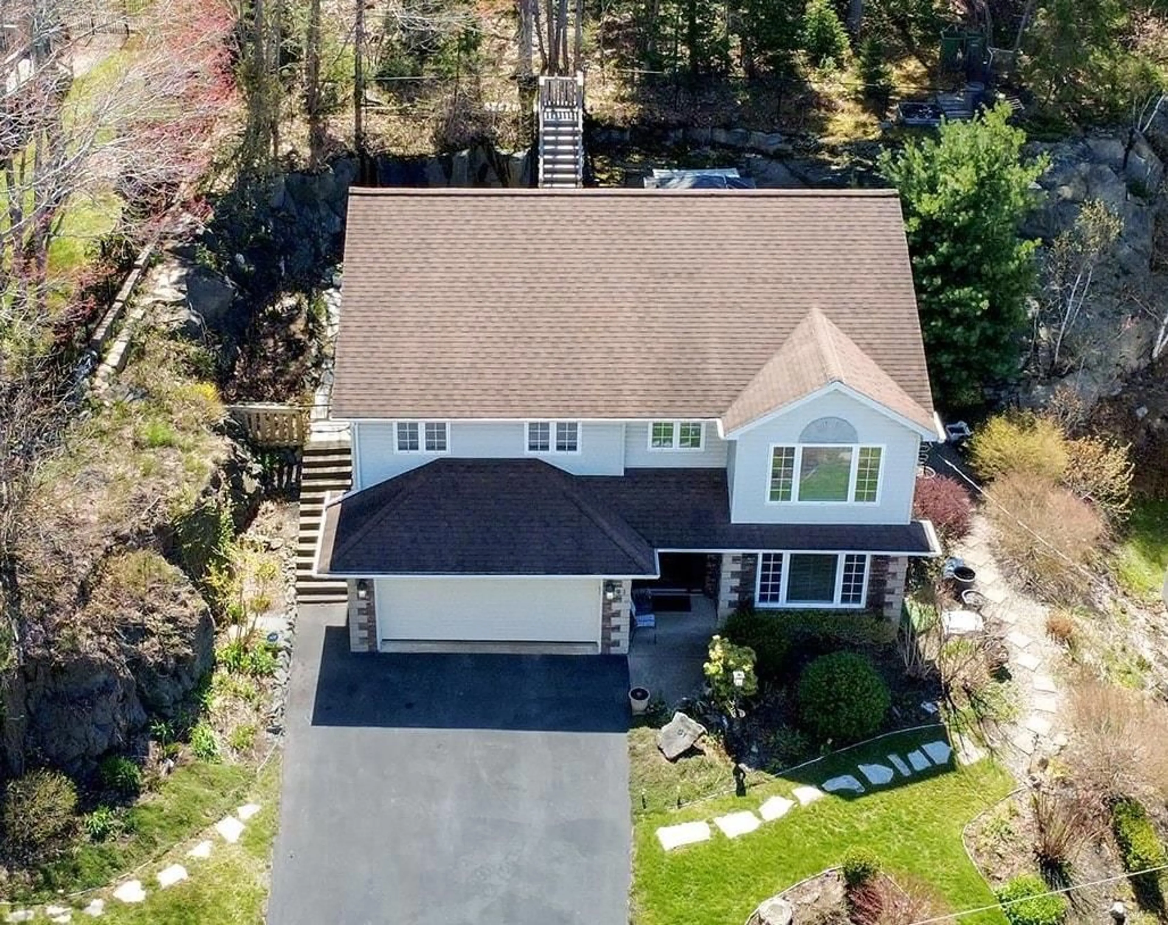 A pic from outside/outdoor area/front of a property/back of a property/a pic from drone, street for 91 Ridgevale Dr, Bedford Nova Scotia B4A 3R2