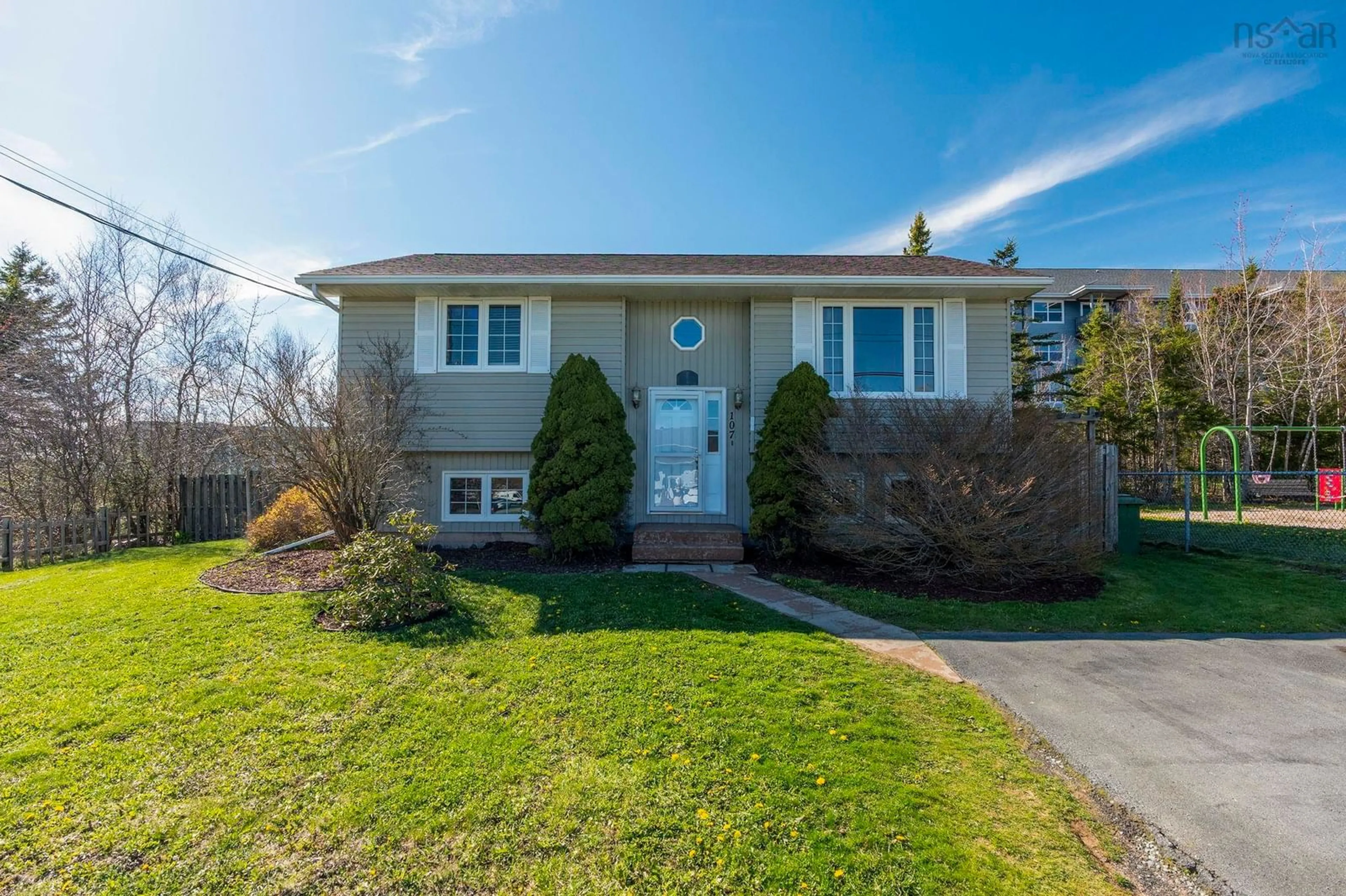 Home with vinyl exterior material, street for 107 Shrewsbury Rd, Cole Harbour Nova Scotia B2V 2C4
