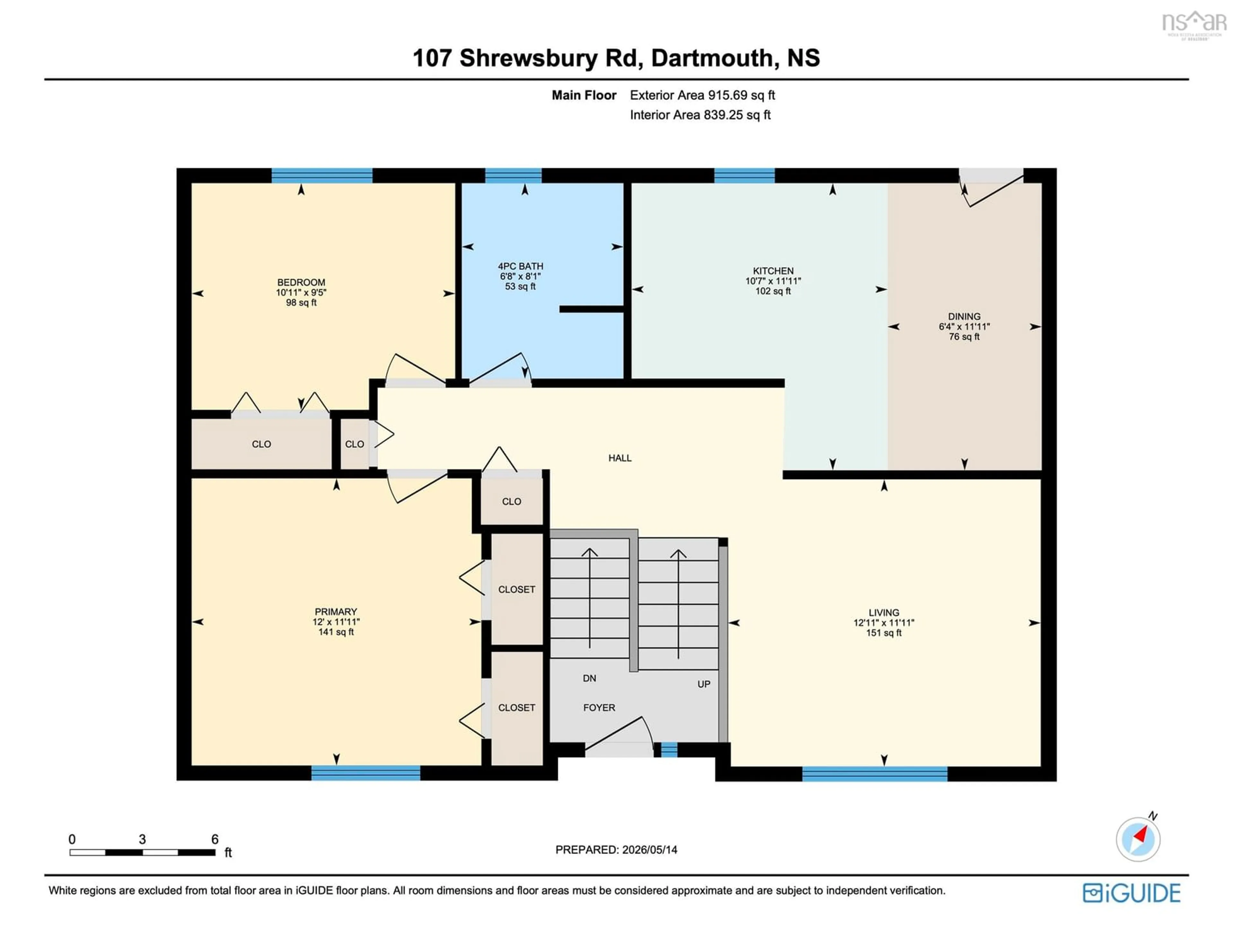 Floor plan for 107 Shrewsbury Rd, Cole Harbour Nova Scotia B2V 2C4