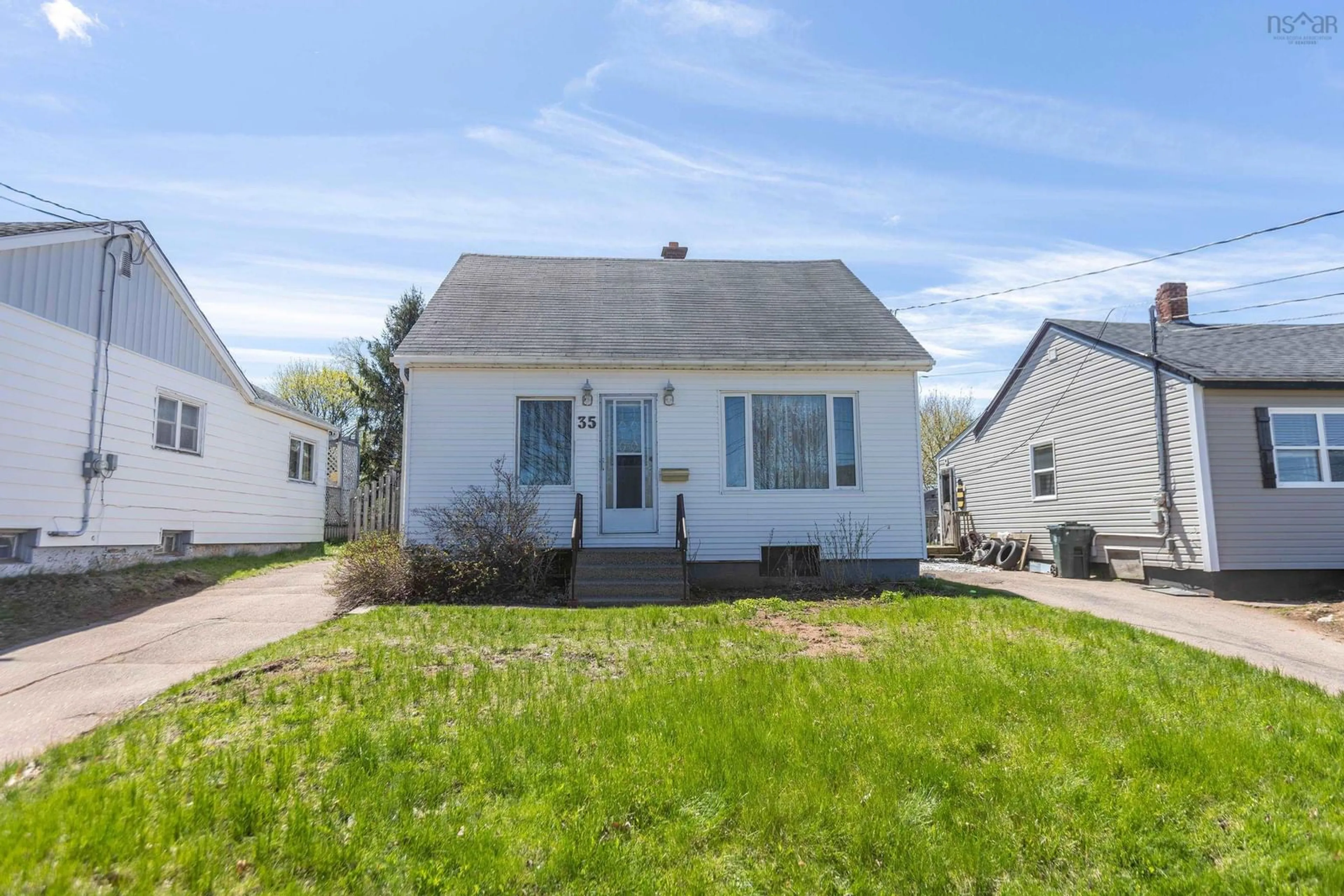 Home with vinyl exterior material, street for 35 East Pleasant St, Amherst Nova Scotia B4H 1M6