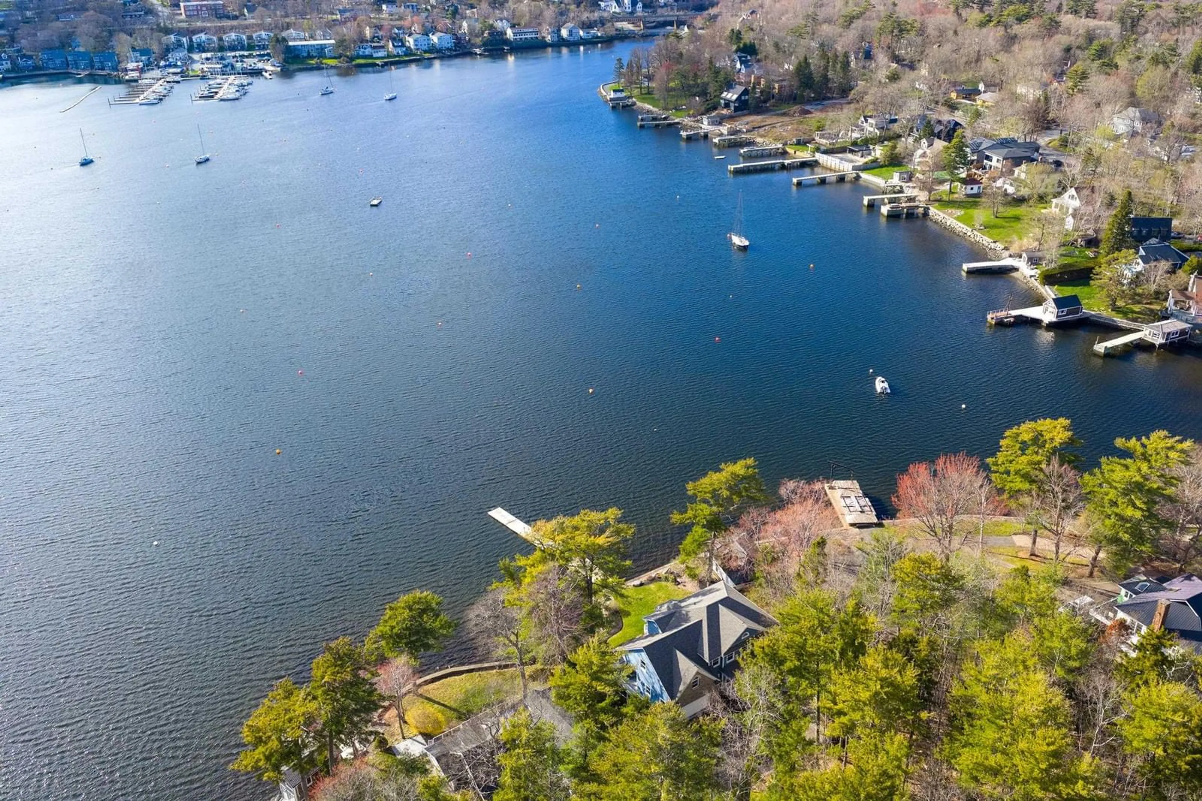 A pic from outside/outdoor area/front of a property/back of a property/a pic from drone, water/lake/river/ocean view for 981 Shore Dr, Bedford Nova Scotia B4A 2E6