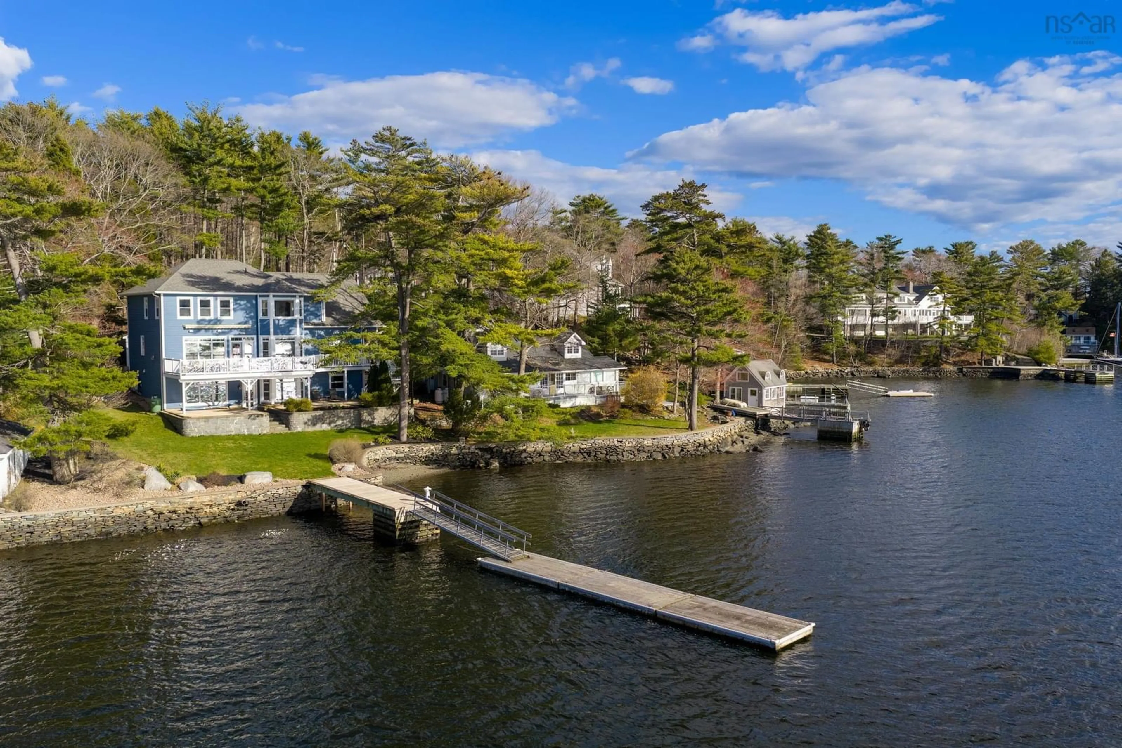 A pic from outside/outdoor area/front of a property/back of a property/a pic from drone, water/lake/river/ocean view for 981 Shore Dr, Bedford Nova Scotia B4A 2E6
