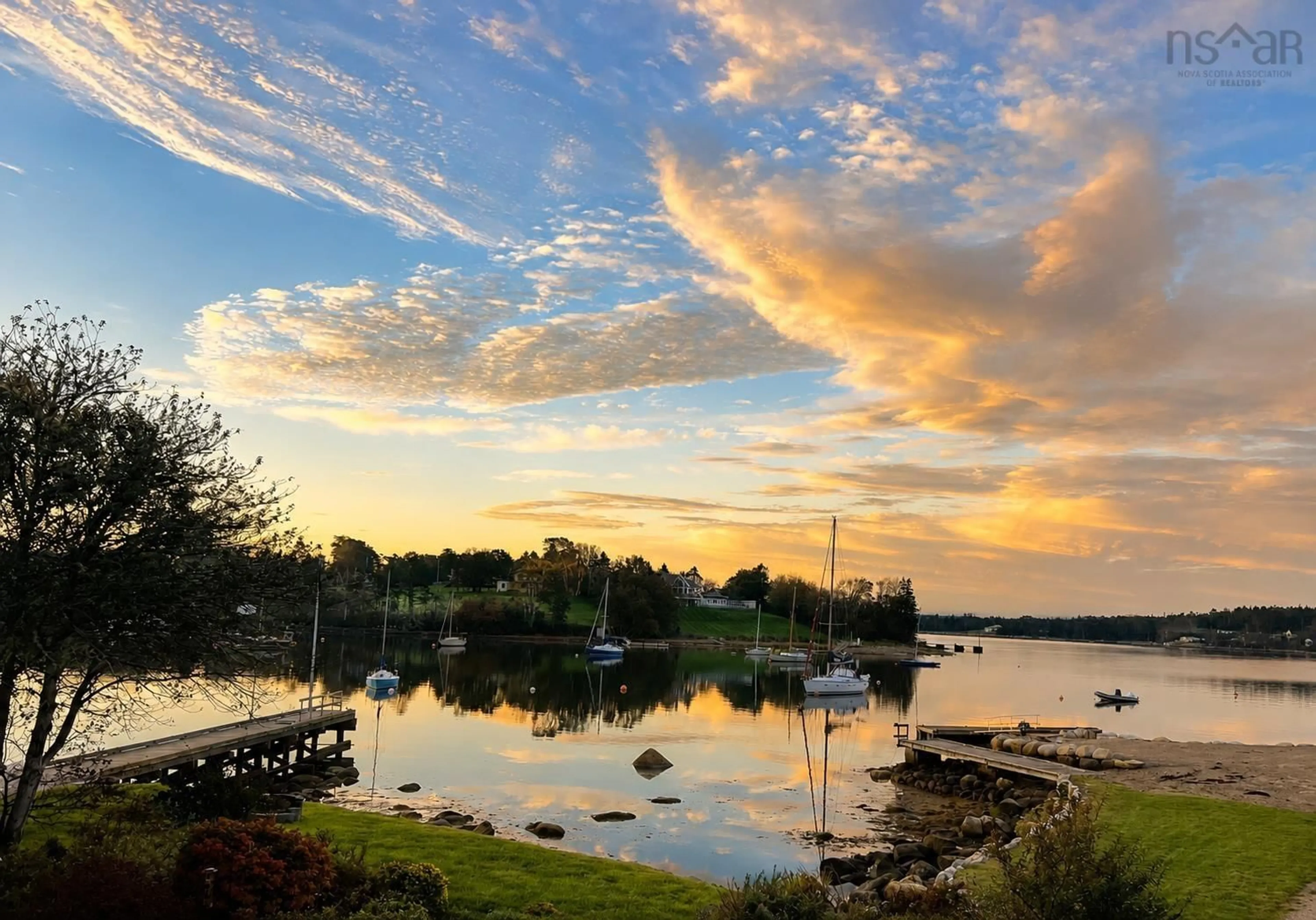Patio, water/lake/river/ocean view for 11 Yacht Club Rd, Hubbards Nova Scotia B0J 1T0