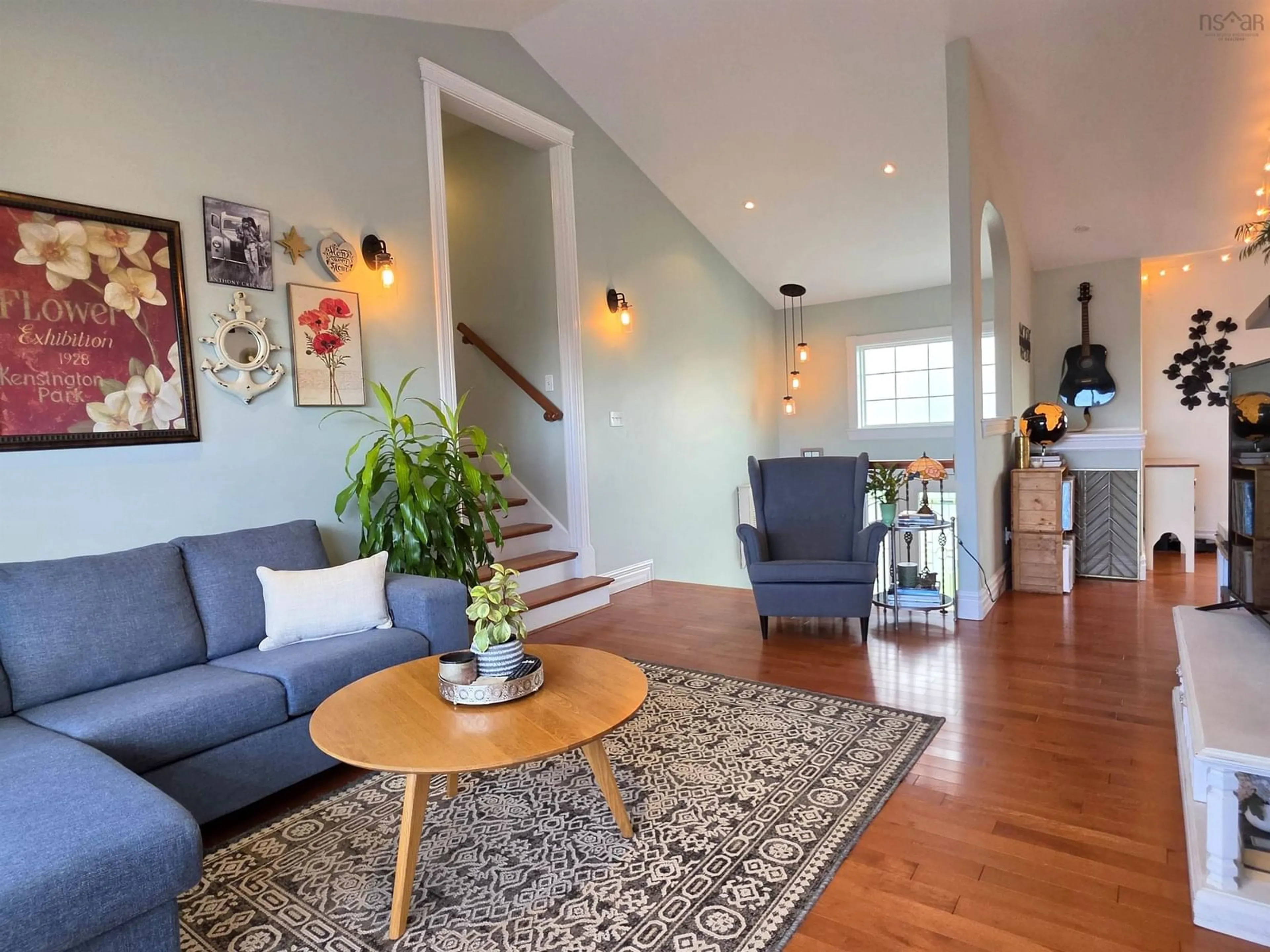 Living room with furniture, wood/laminate floor for 34 Lakeridge Cres, Colby South Nova Scotia B2V 2V2