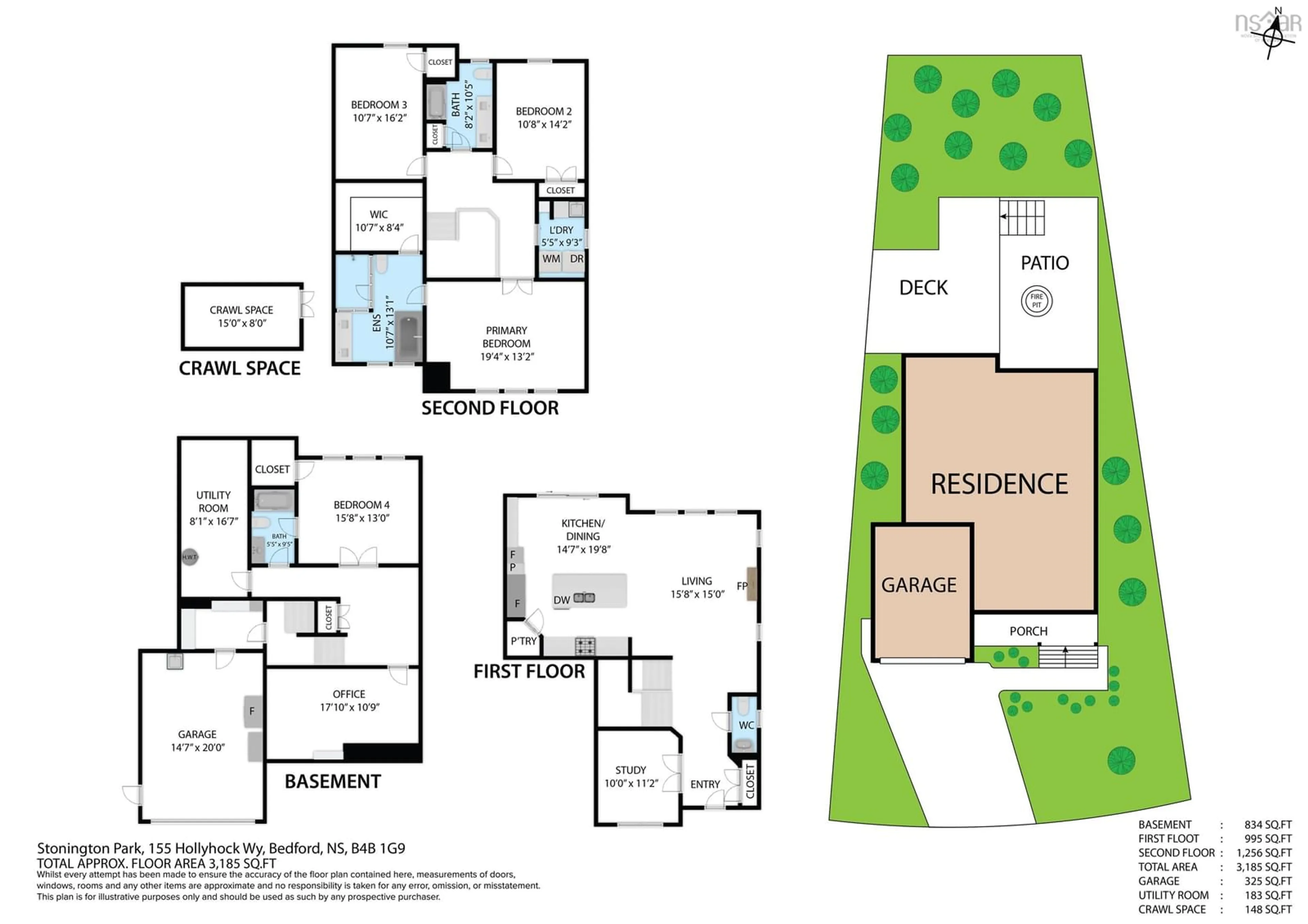 Floor plan for 155 Hollyhock Way, Bedford Nova Scotia B4B 0L5