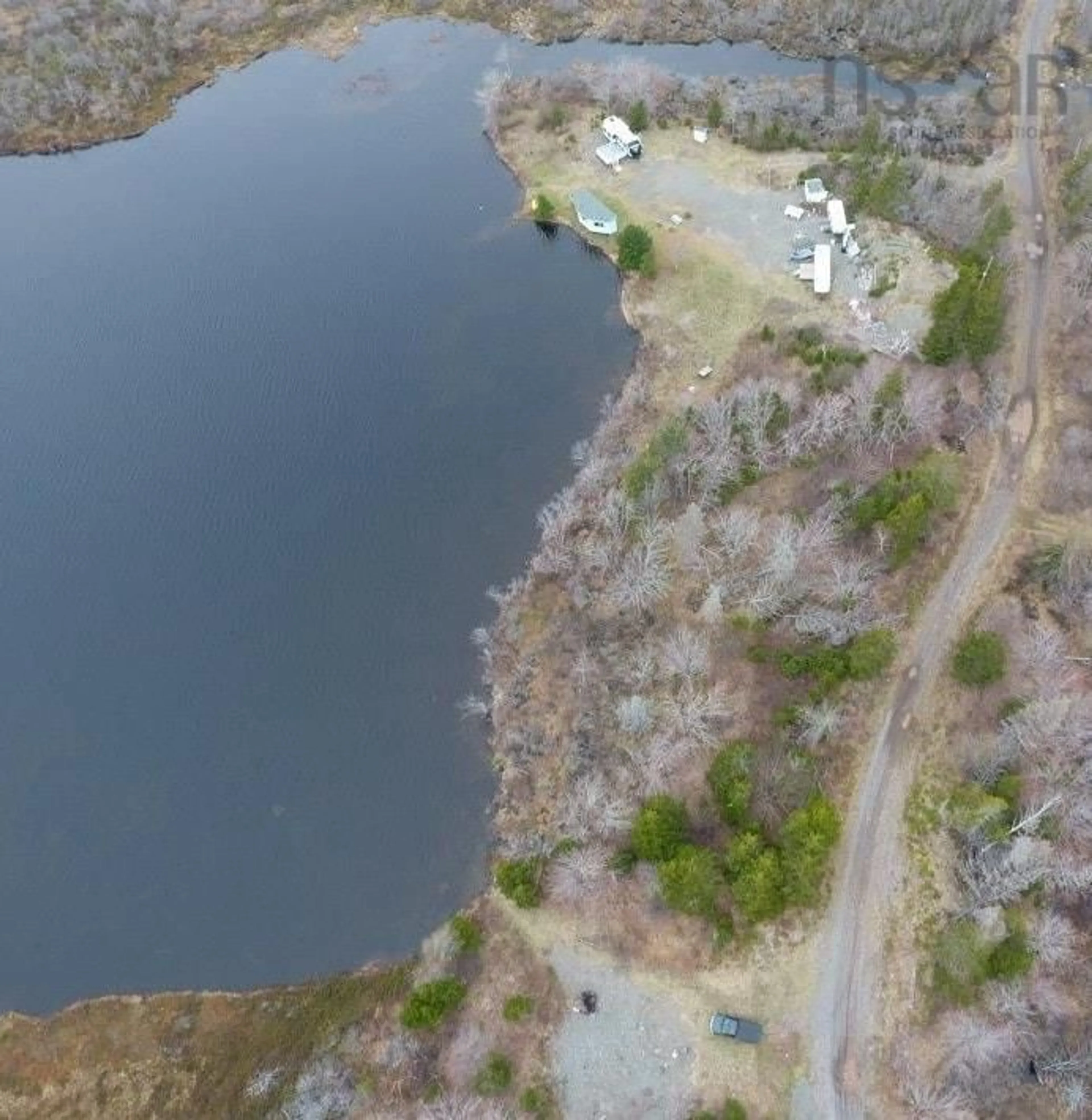 A pic from outside/outdoor area/front of a property/back of a property/a pic from drone, water/lake/river/ocean view for 560 Big Hill Rd, Albert Bridge Nova Scotia B1K 2R7
