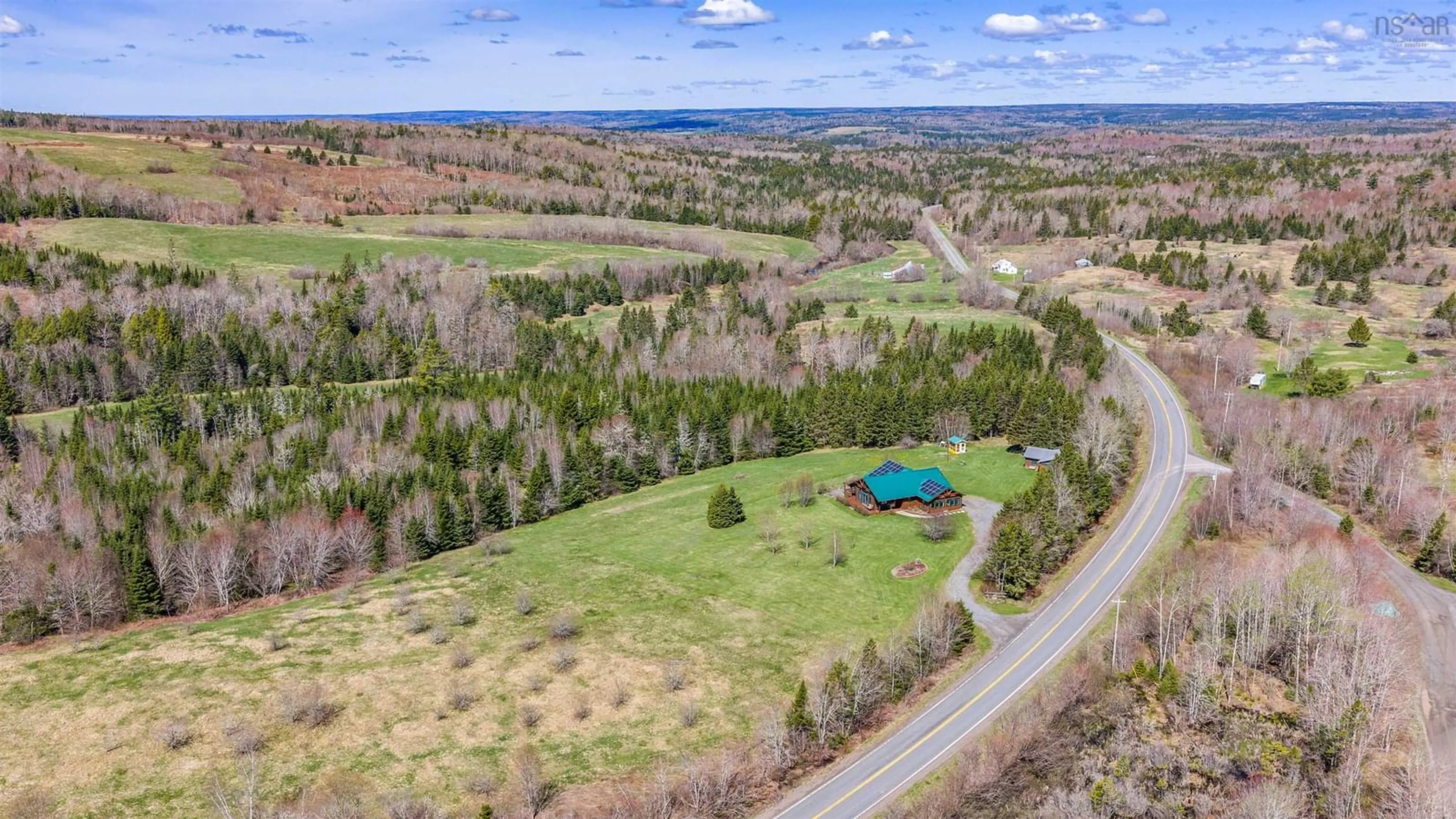 A pic from outside/outdoor area/front of a property/back of a property/a pic from drone, unknown for 415 Highway 336, Newton Mills Nova Scotia B0N 2P0