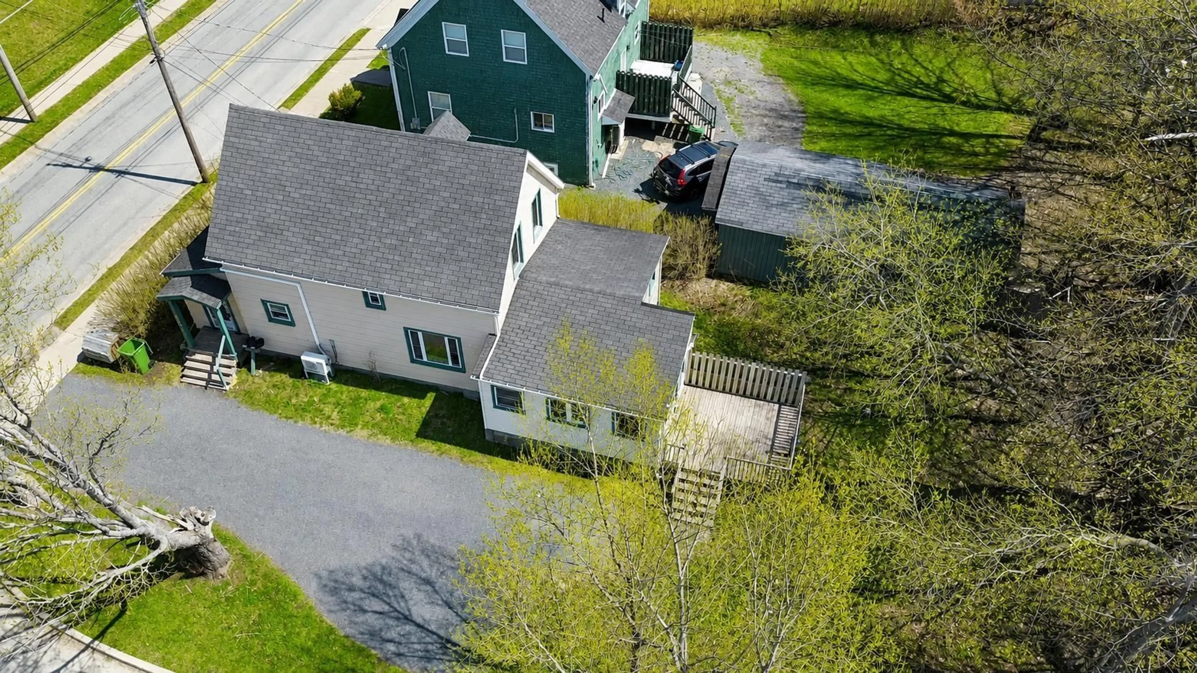 A pic from outside/outdoor area/front of a property/back of a property/a pic from drone, street for 309 Little Harbour Rd #A&B, New Glasgow Nova Scotia B2H 3S9