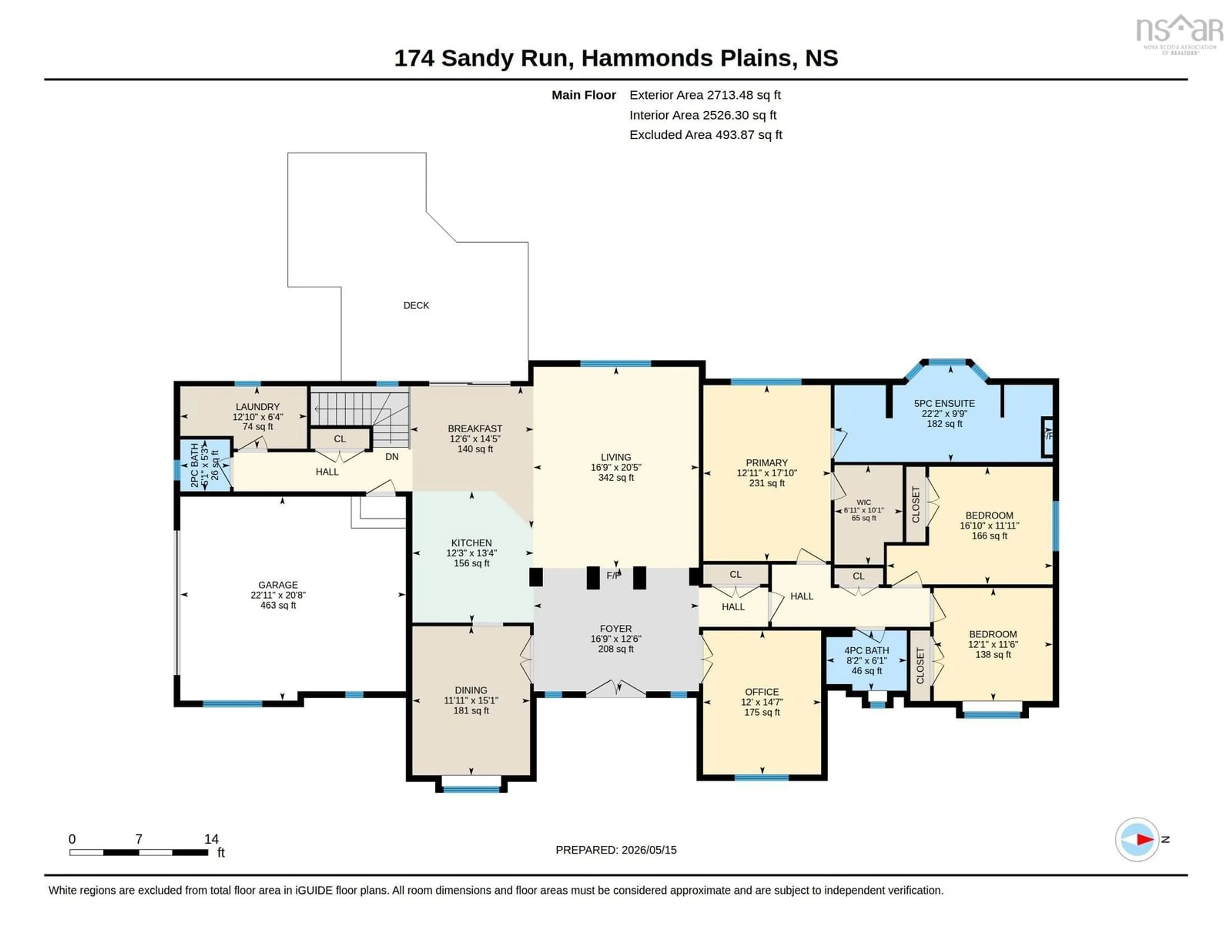 Floor plan for 174 Sandy Run, Hammonds Plains Nova Scotia B4B 1X9