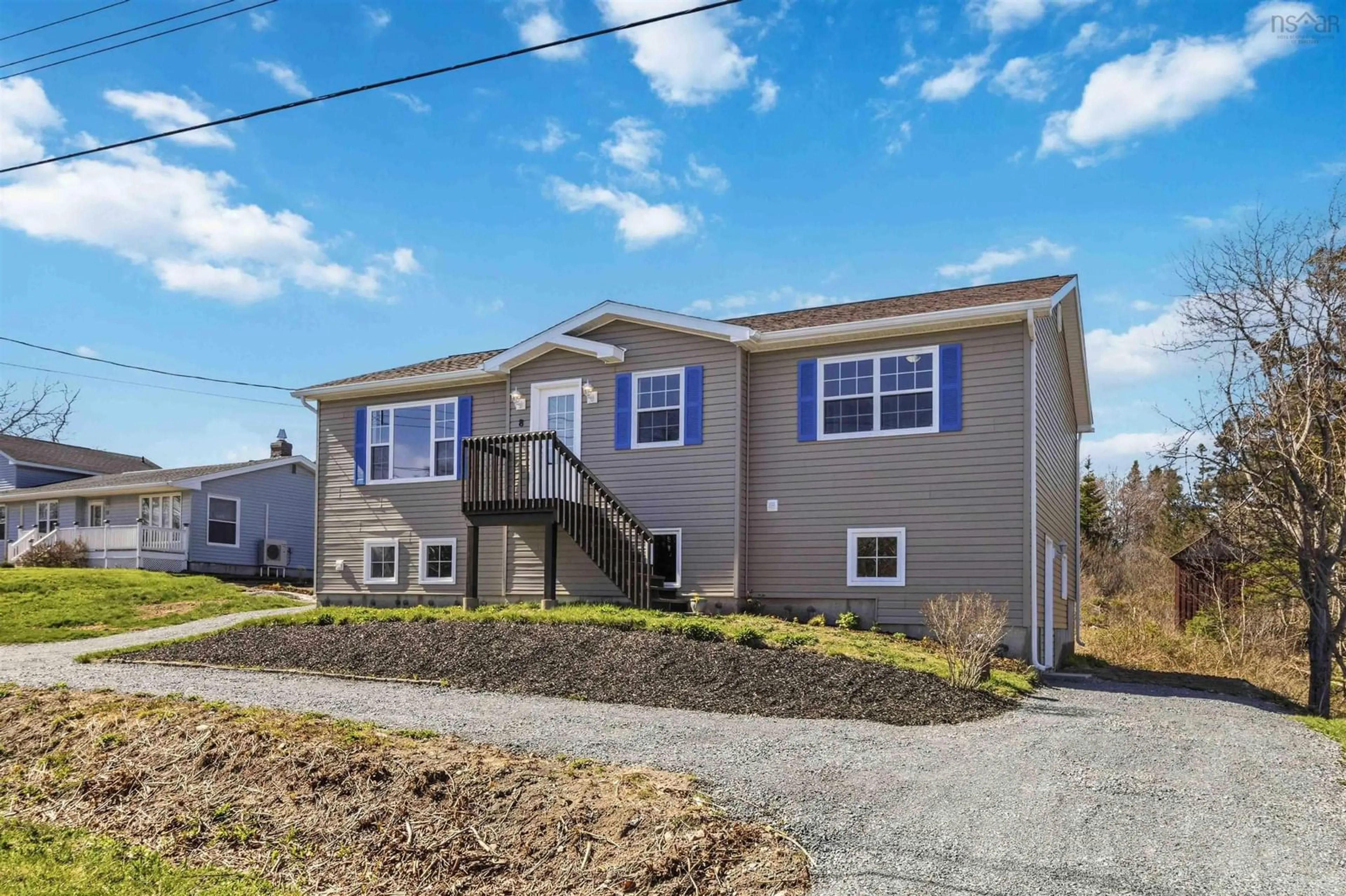 Home with vinyl exterior material, street for 8 Harbour View Dr, Portuguese Cove Nova Scotia B3V 1J8