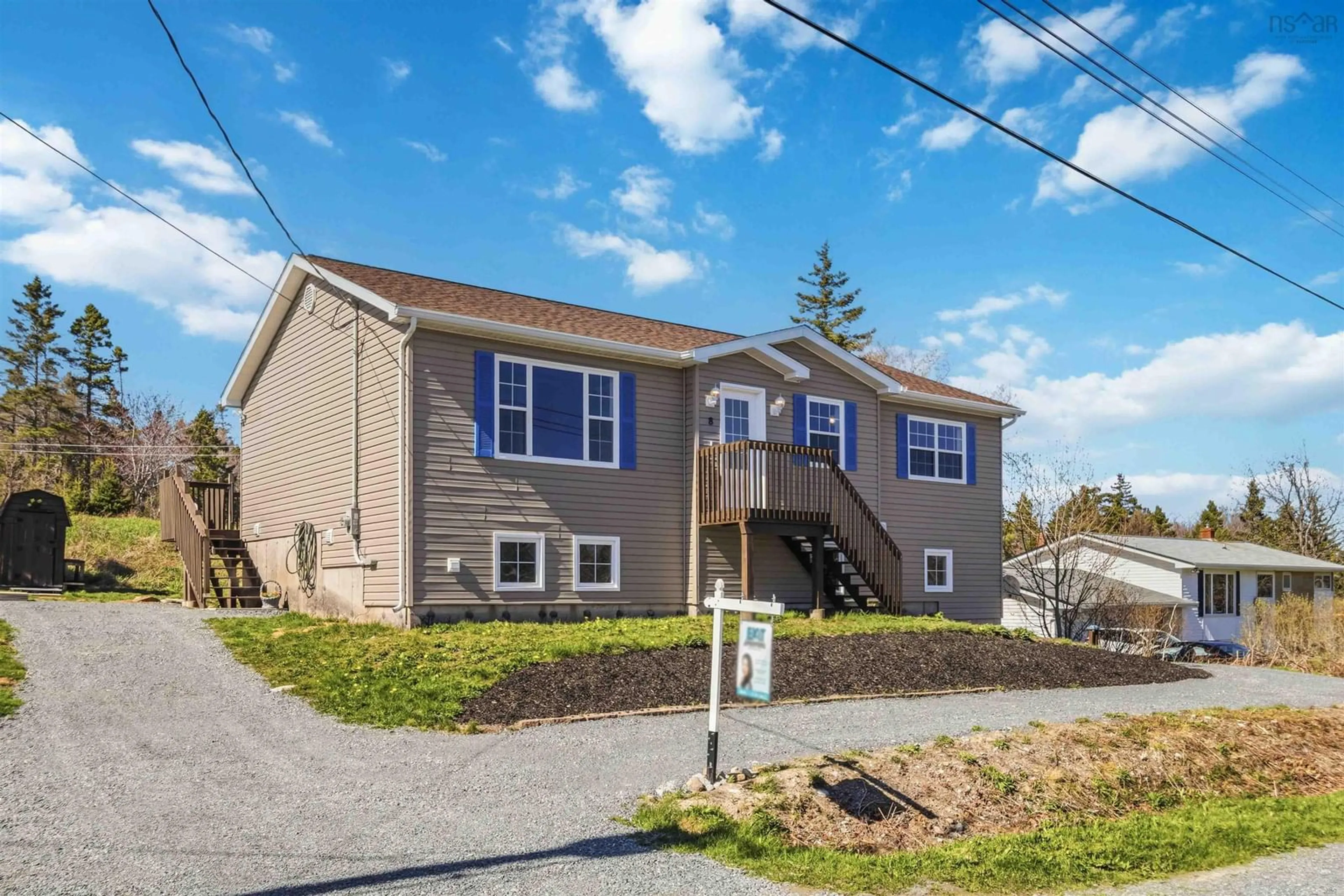 Home with vinyl exterior material, street for 8 Harbour View Dr, Portuguese Cove Nova Scotia B3V 1J8