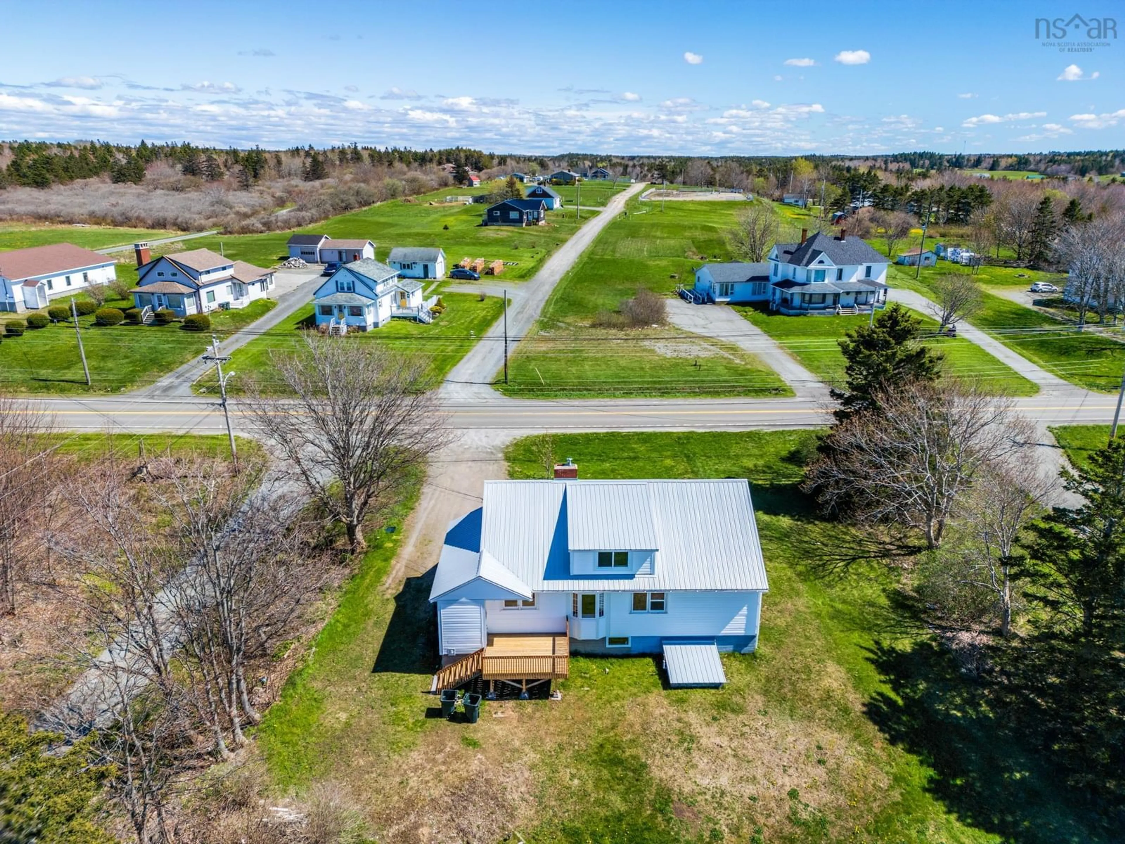 A pic from outside/outdoor area/front of a property/back of a property/a pic from drone, street for 3367 Highway 1, Belliveaus Cove Nova Scotia B0W 3T0