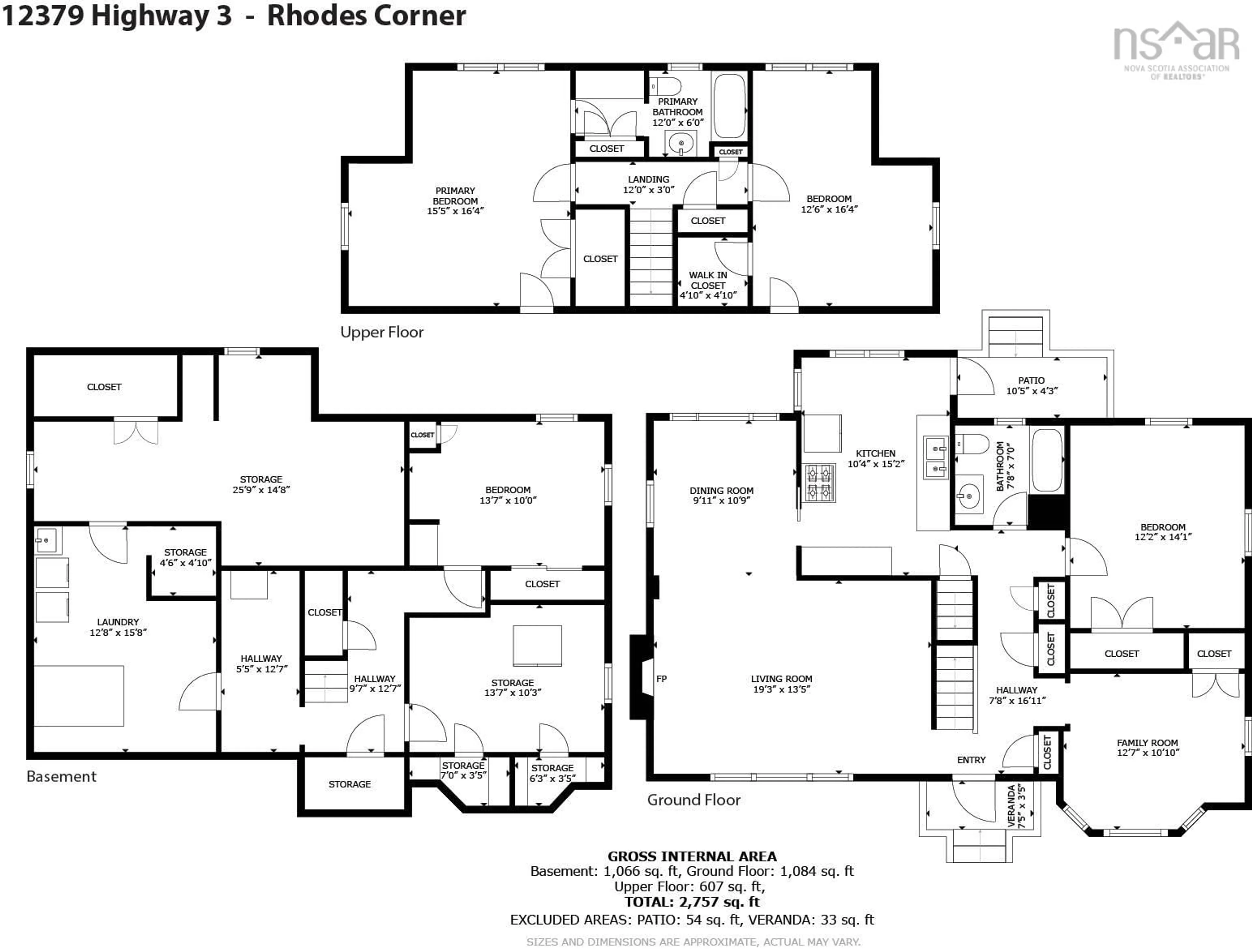 Floor plan for 12379 3 Hwy, Rhodes Corner Nova Scotia B4V 5M9