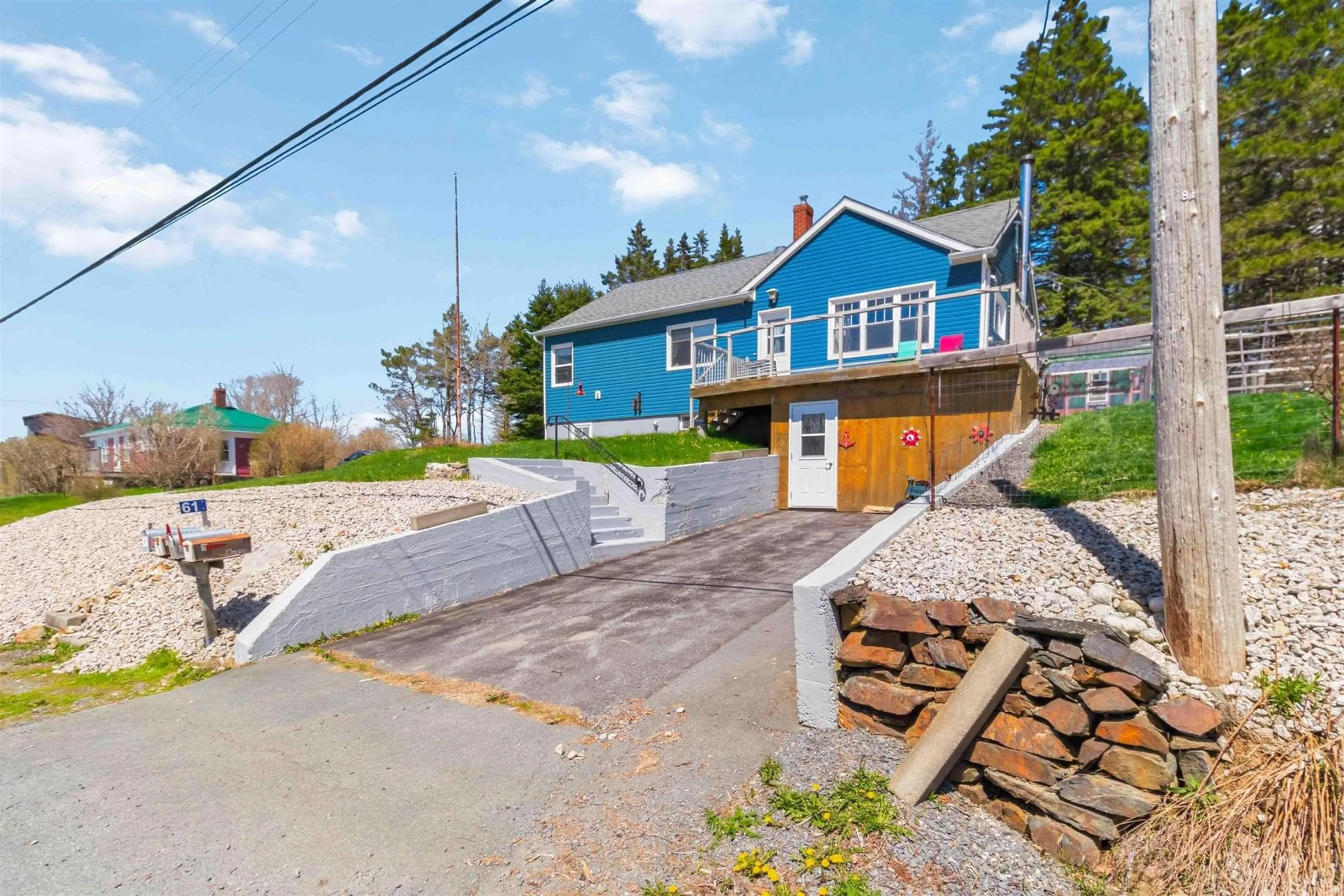 A pic from outside/outdoor area/front of a property/back of a property/a pic from drone, street for 61 Hospital Rd, Garden Lots Nova Scotia B0J 2C0