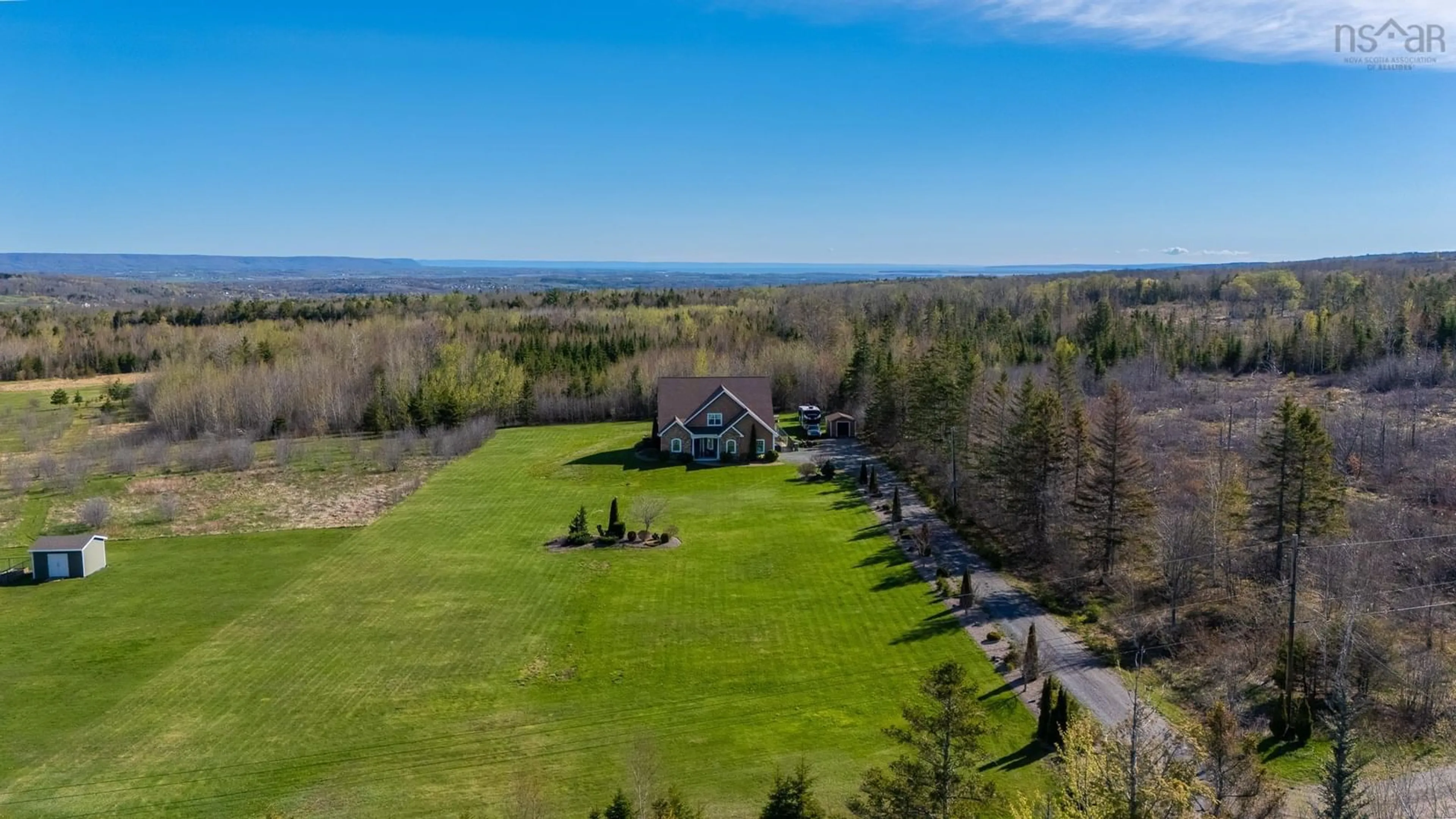 A pic from outside/outdoor area/front of a property/back of a property/a pic from drone, mountain view for 237 Canaan Cross Rd, North Alton Nova Scotia B4N 3V8