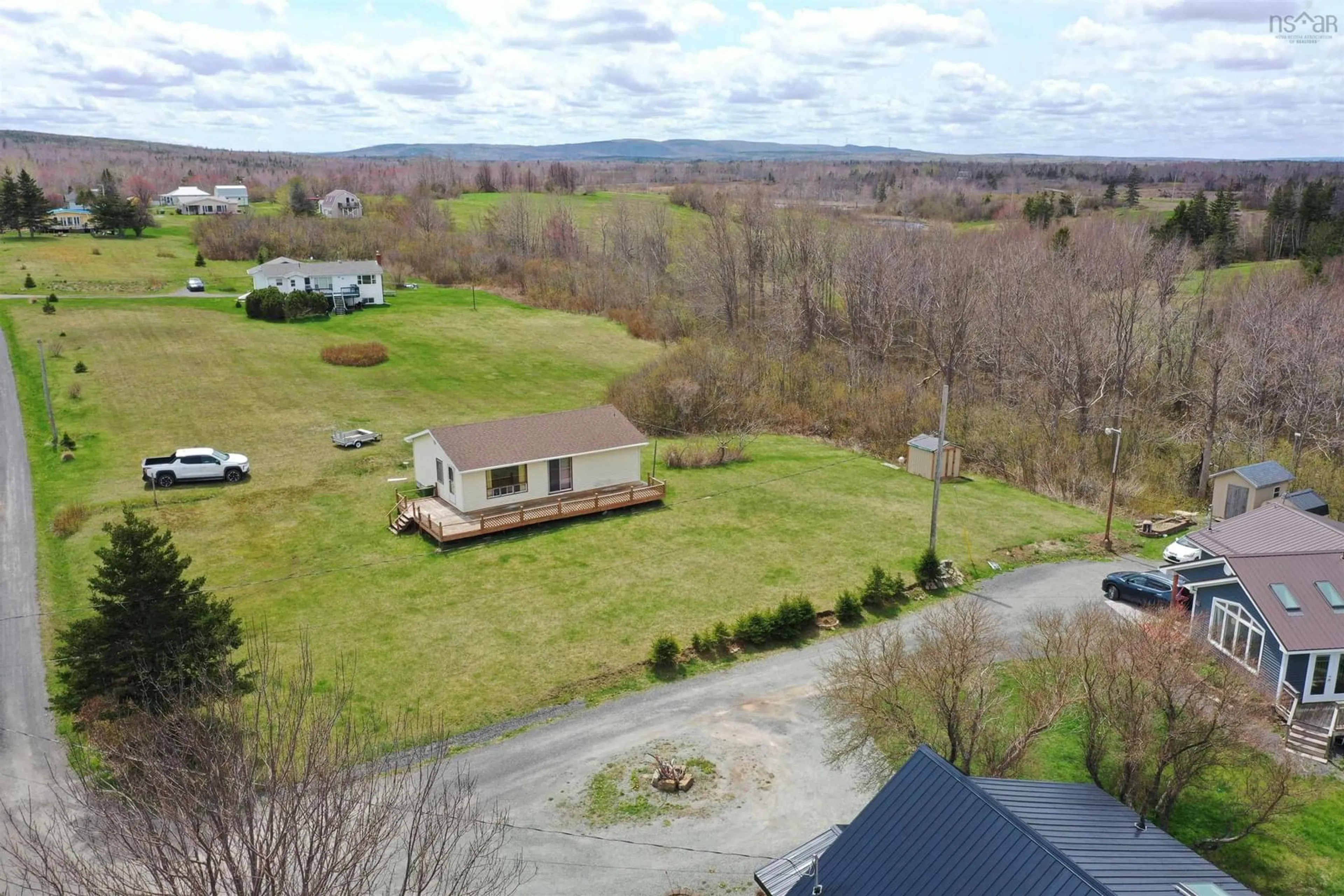 A pic from outside/outdoor area/front of a property/back of a property/a pic from drone, water/lake/river/ocean view for 105 Murdocks Lane, Ponds Nova Scotia B0K 1G0