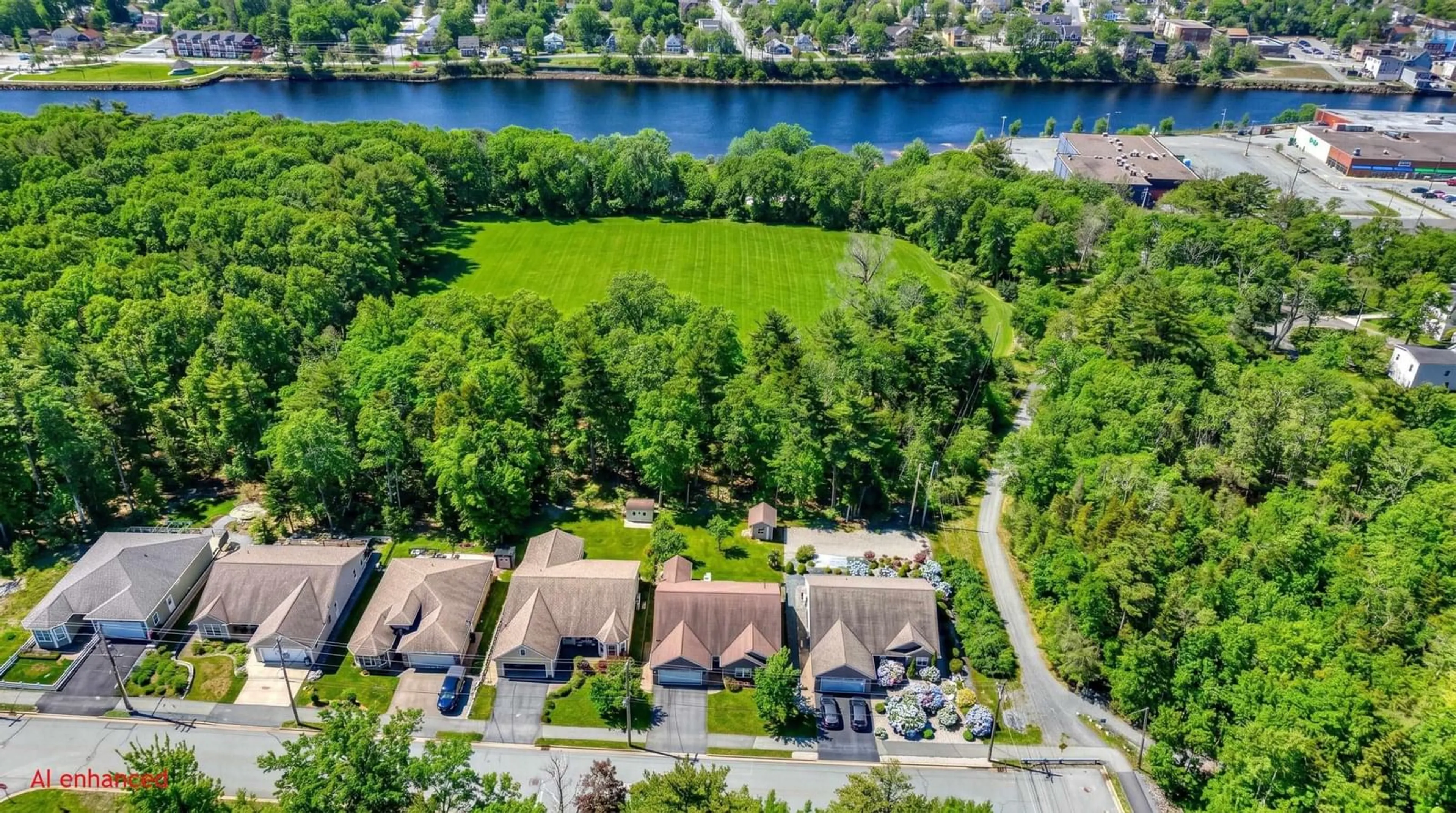 A pic from outside/outdoor area/front of a property/back of a property/a pic from drone, water/lake/river/ocean view for 14 Roundhouse Dr, Bridgewater Nova Scotia B4V 9A9