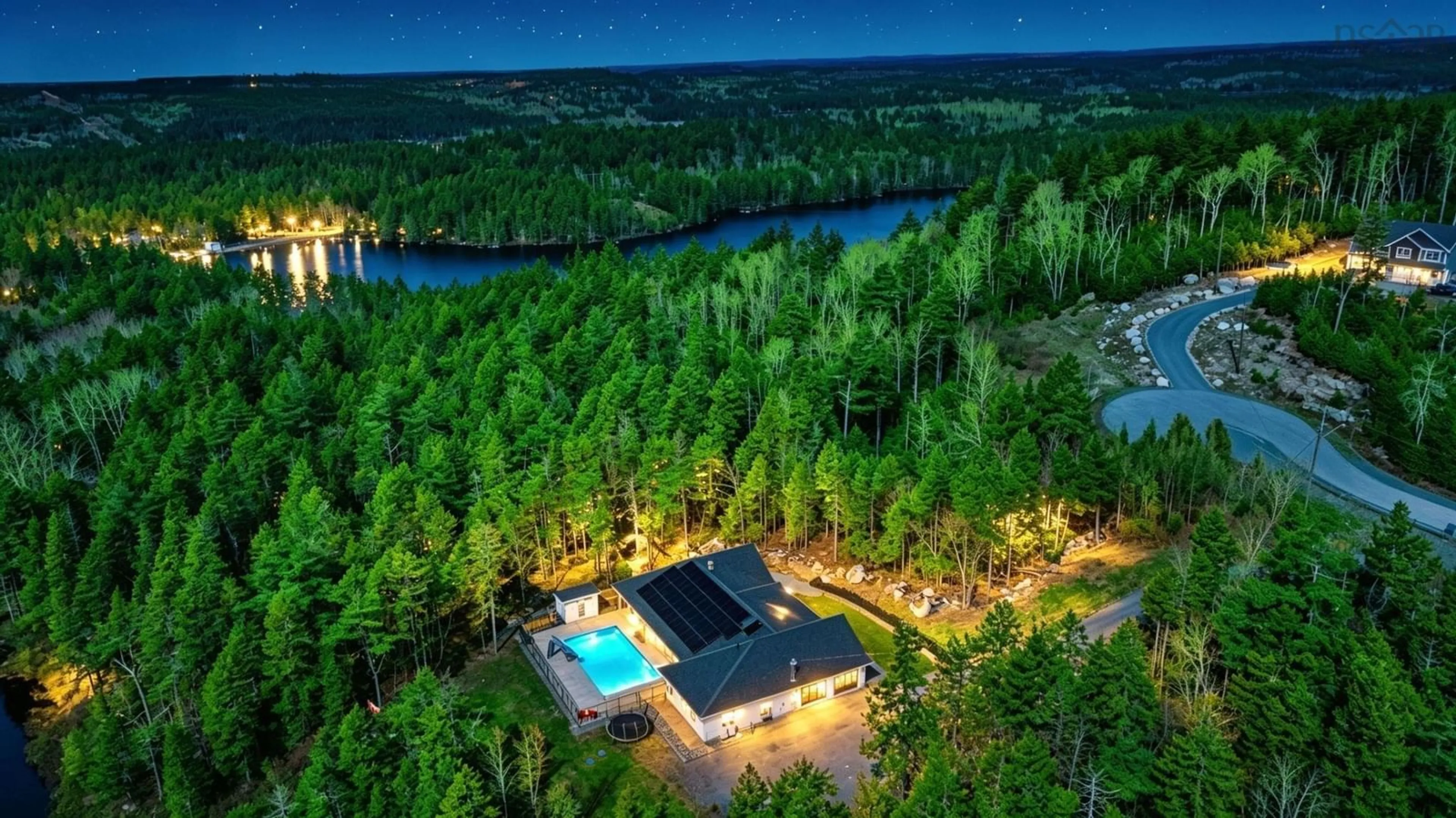 A pic from outside/outdoor area/front of a property/back of a property/a pic from drone, water/lake/river/ocean view for 92 Aralia Lane, Upper Tantallon Nova Scotia B3Z 0P8