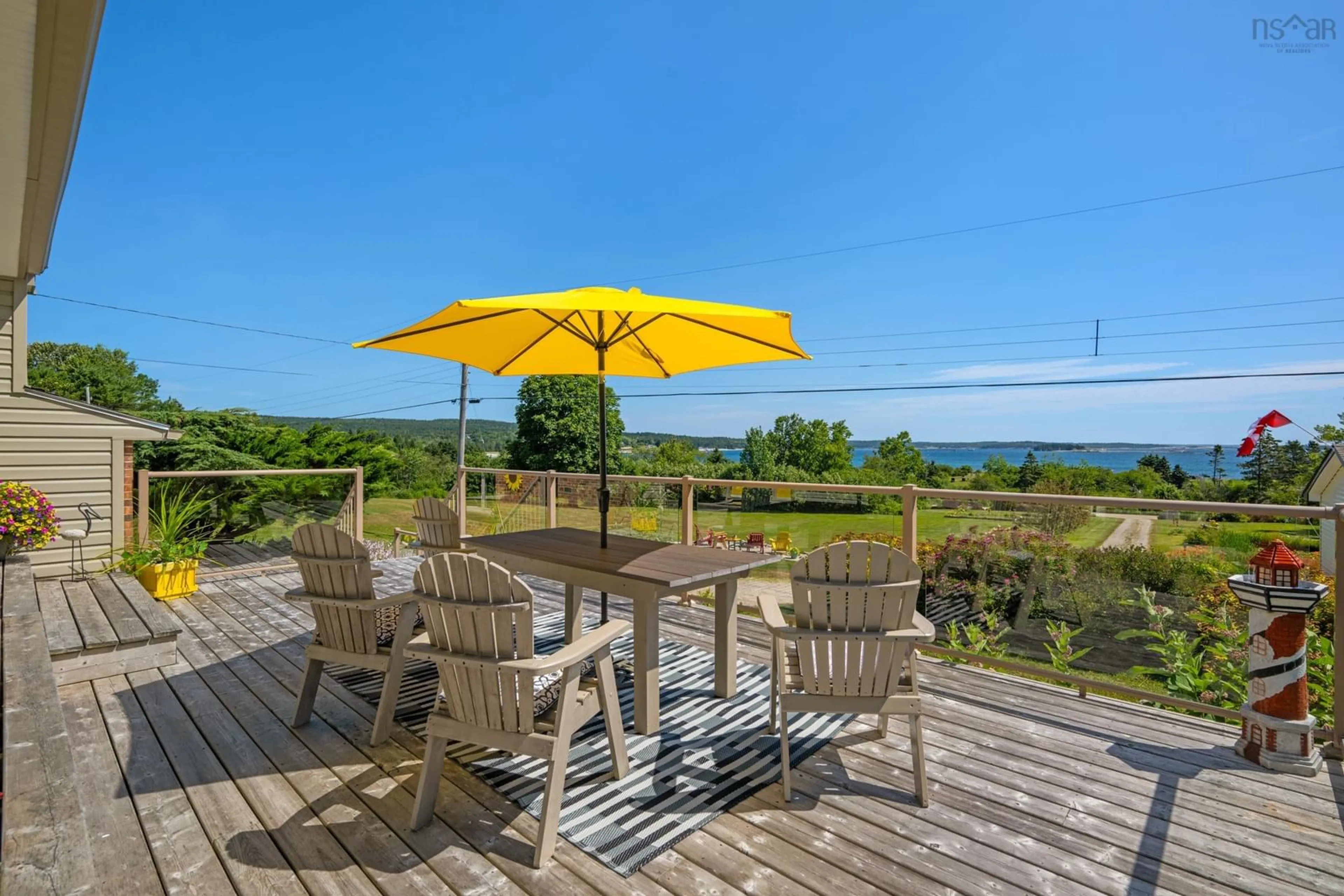 Patio, water/lake/river/ocean view for 48 Backman Rd, Bayswater Nova Scotia B0J 1T0