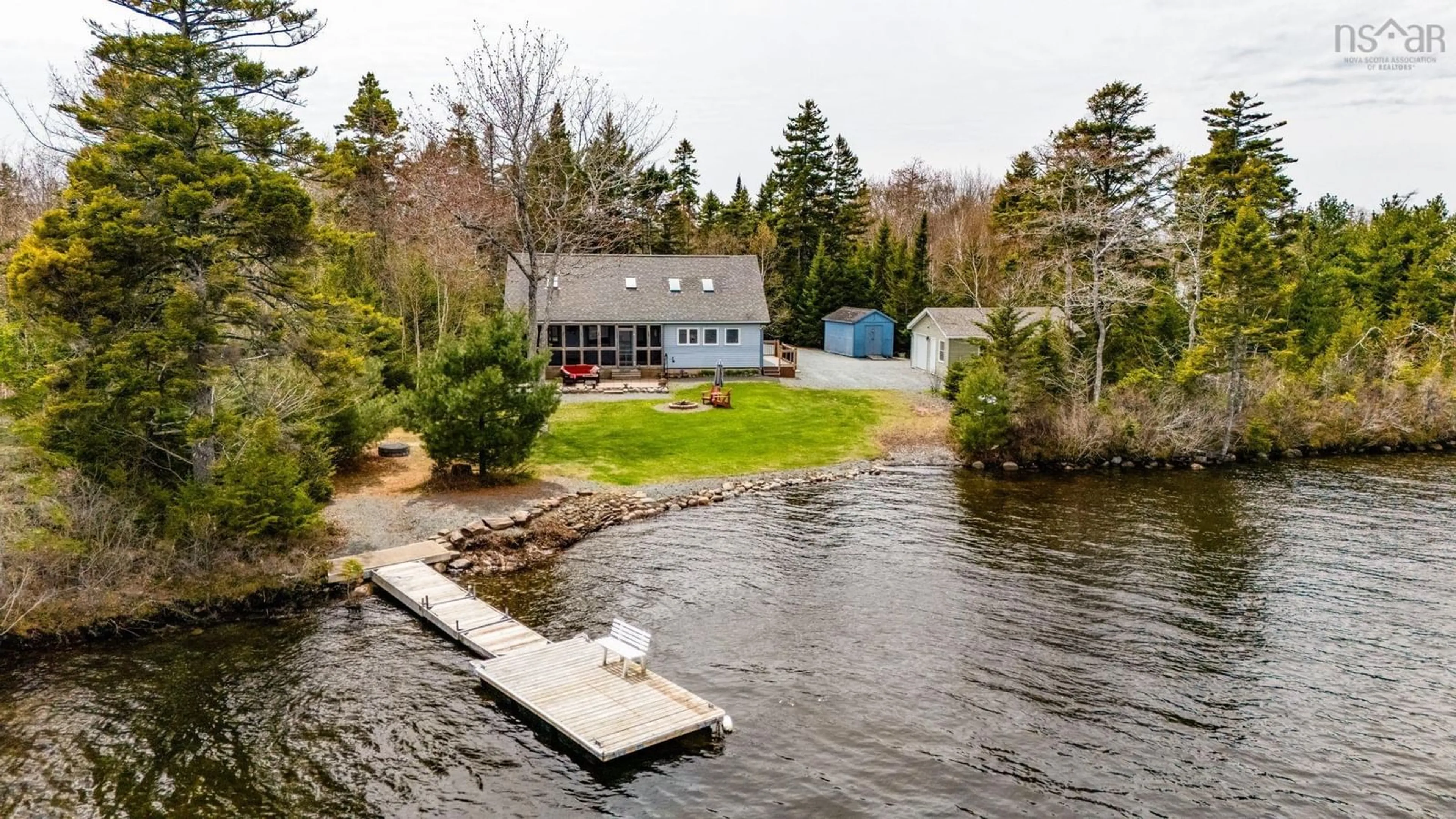 A pic from outside/outdoor area/front of a property/back of a property/a pic from drone, water/lake/river/ocean view for 36 Alan Dr, Gaetz Brook Nova Scotia B0J 2L0