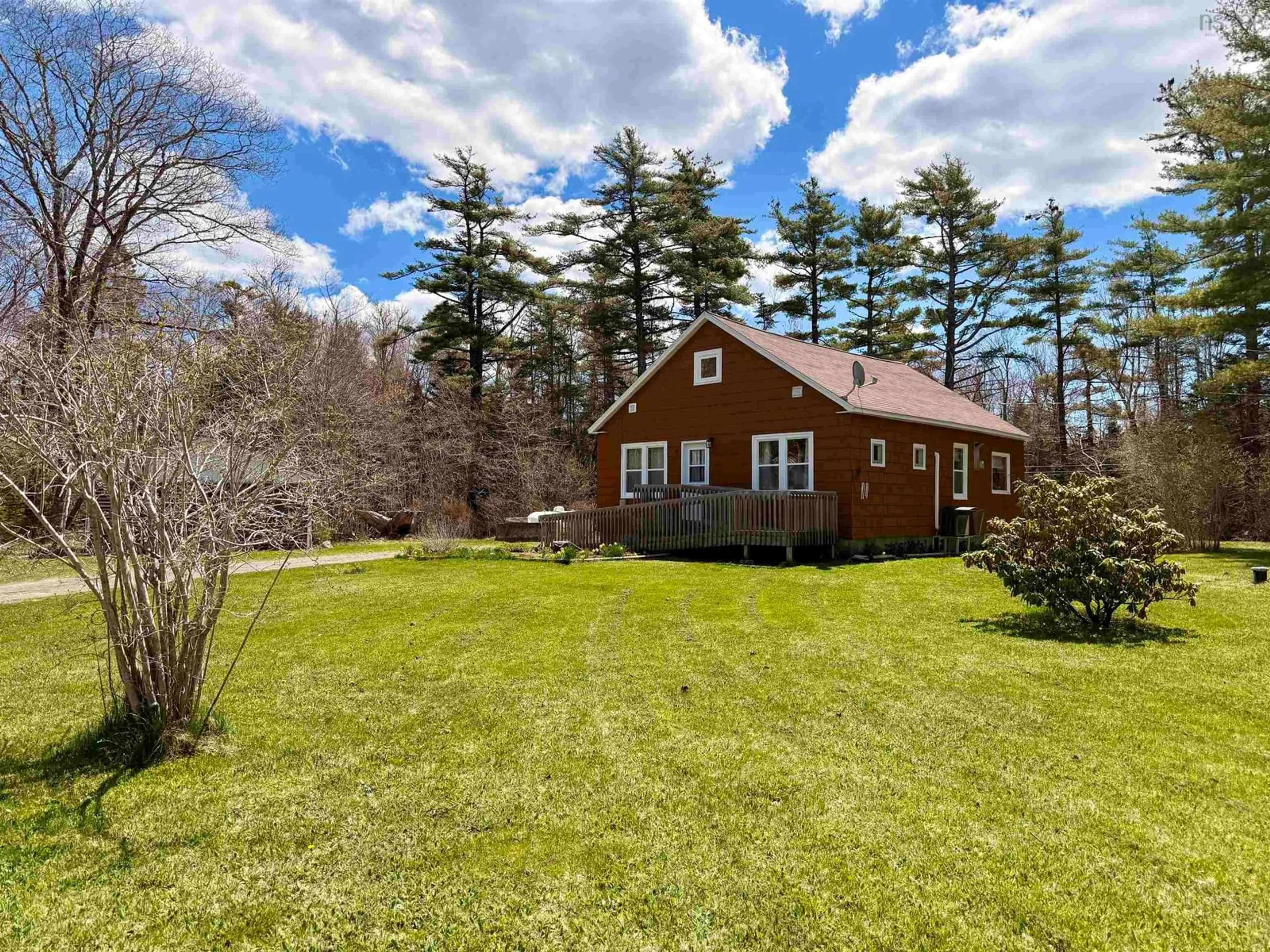 A pic from outside/outdoor area/front of a property/back of a property/a pic from drone, water/lake/river/ocean view for 53 East Sable Rd, Sable River Nova Scotia B0T 1V0