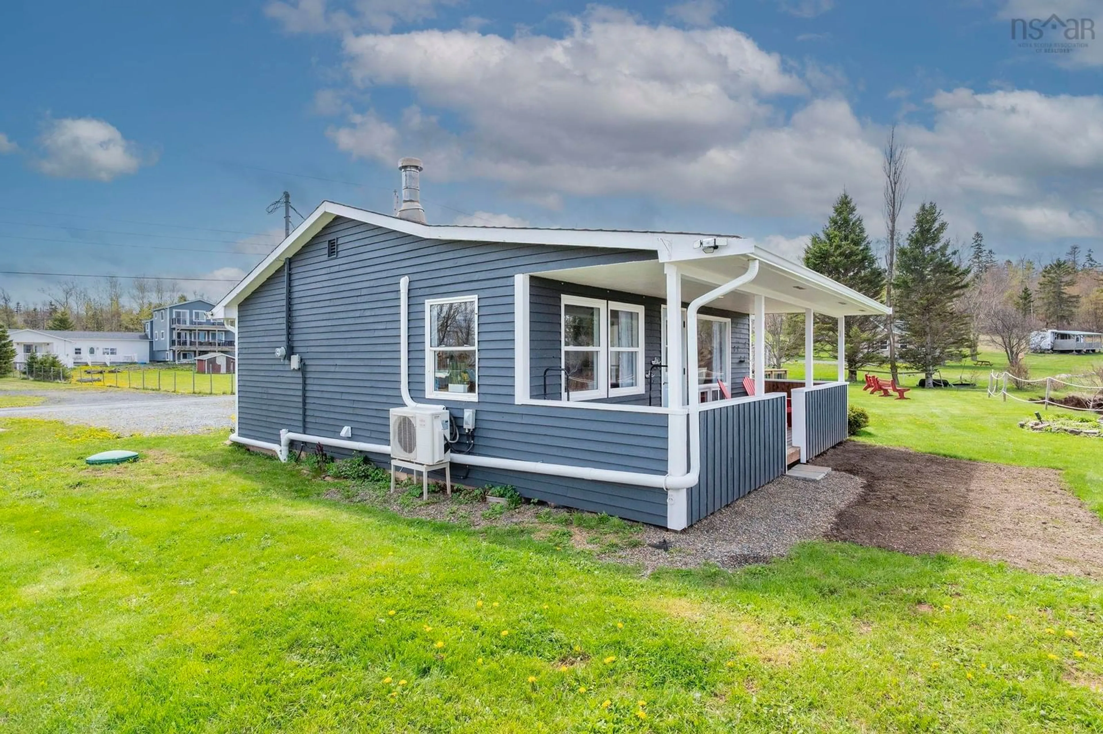 Home with vinyl exterior material, street for 30 Blomidon View Lane, Bramber Nova Scotia B0N 2A0