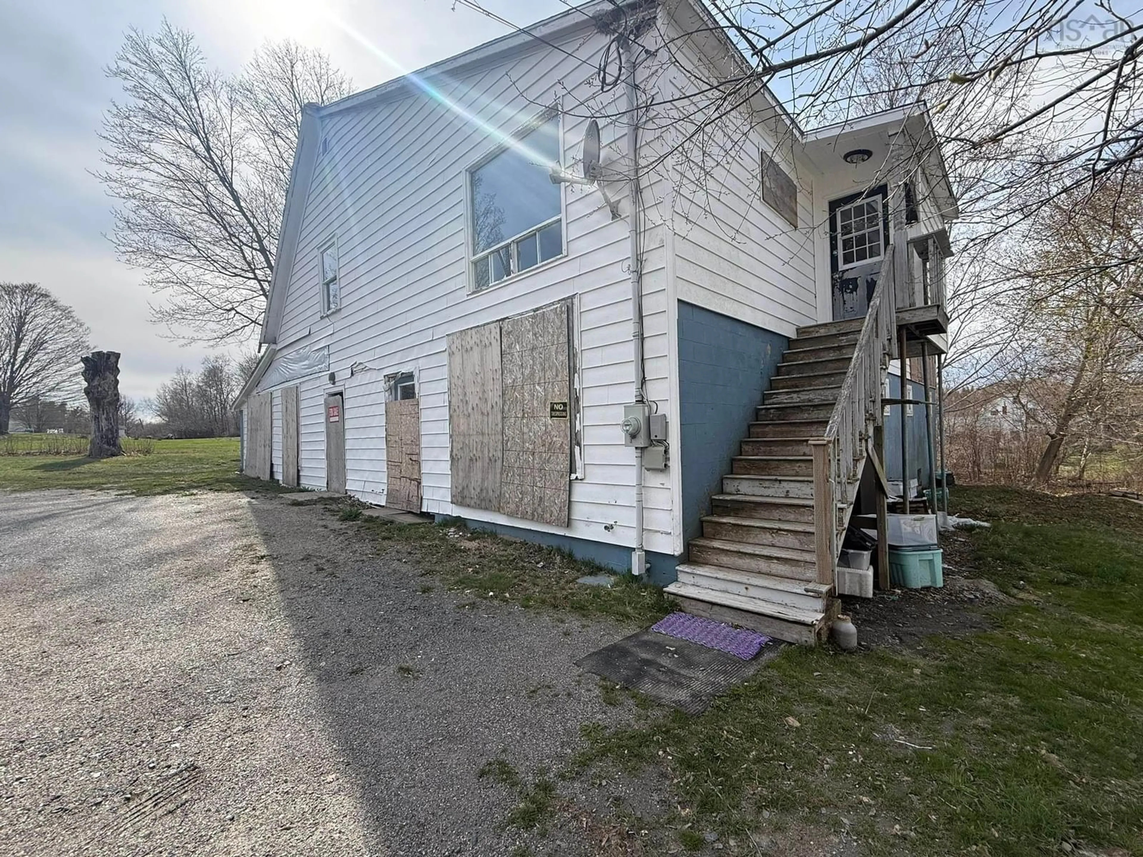 A pic from outside/outdoor area/front of a property/back of a property/a pic from drone, unknown for 3413 Clementsvale Rd, Clementsvale Nova Scotia B0S 1G0