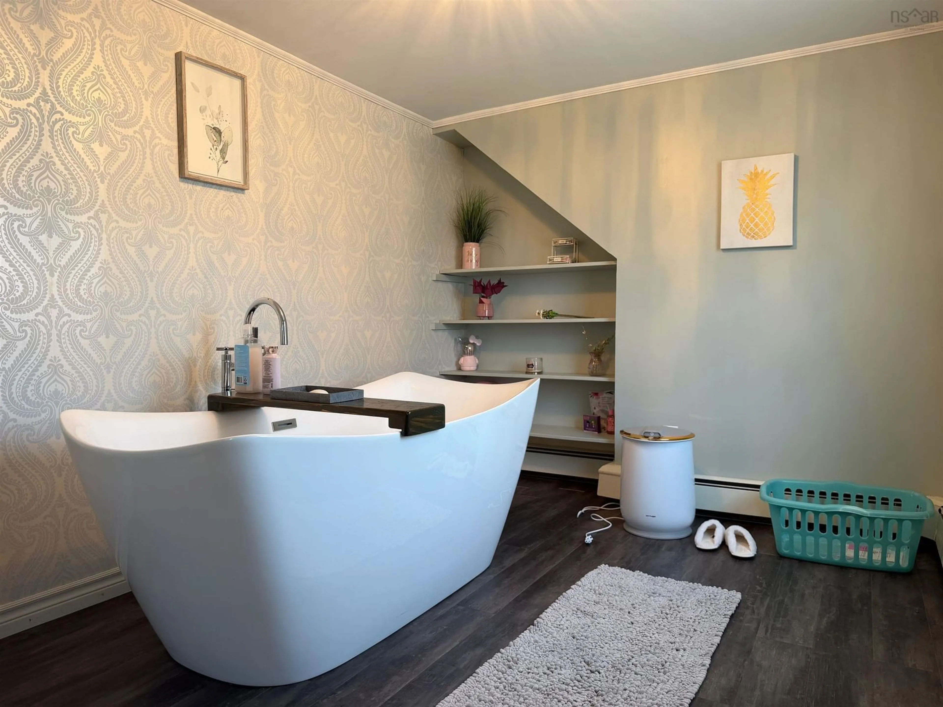 Contemporary bathroom, ceramic/tile floor for 1540 Greenville Rd, Hebron Nova Scotia B5A 5H9