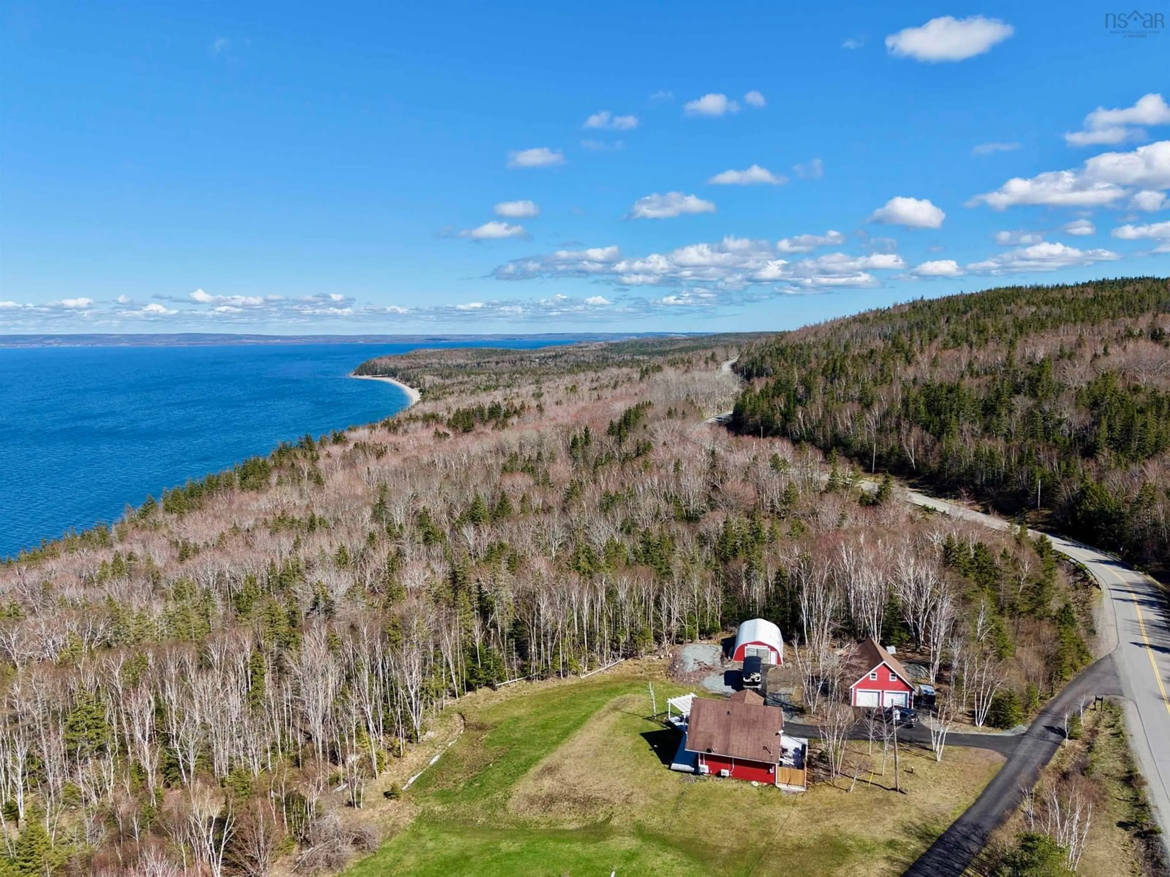 A pic from outside/outdoor area/front of a property/back of a property/a pic from drone, water/lake/river/ocean view for West Bay Rd. #6039, Roberta Nova Scotia B0E 3K0
