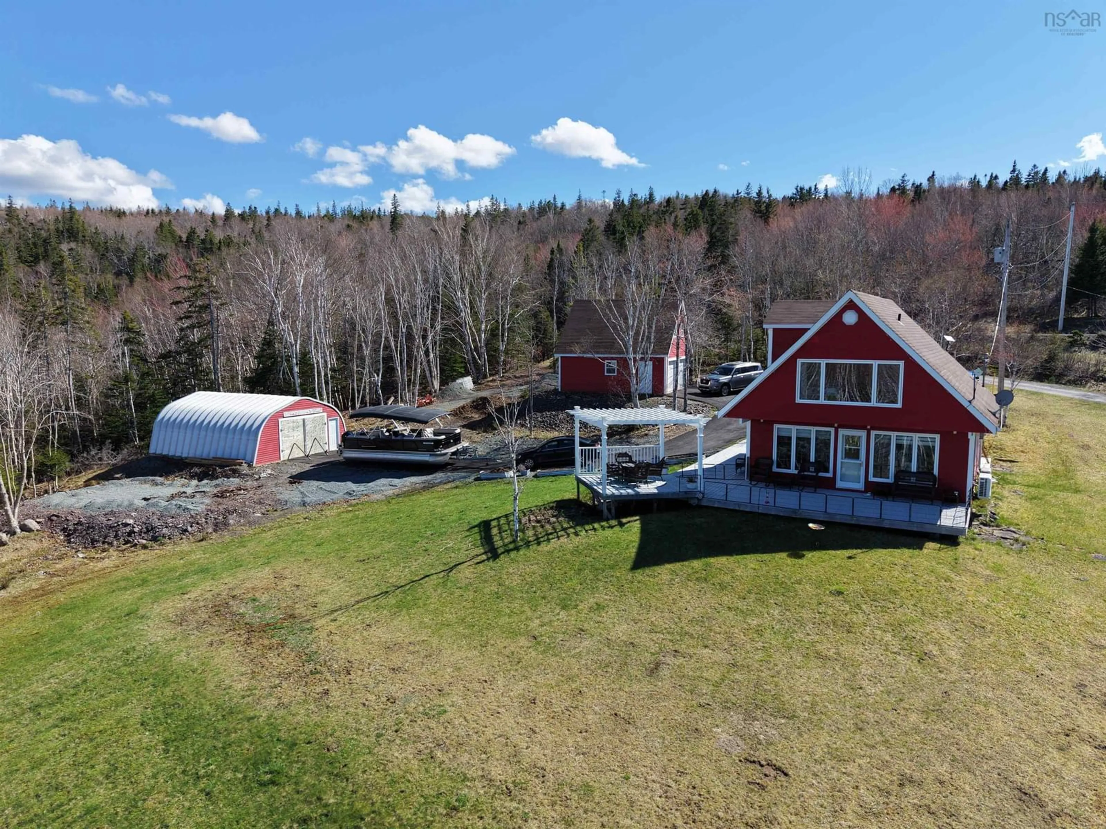A pic from outside/outdoor area/front of a property/back of a property/a pic from drone, water/lake/river/ocean view for West Bay Rd. #6039, Roberta Nova Scotia B0E 3K0
